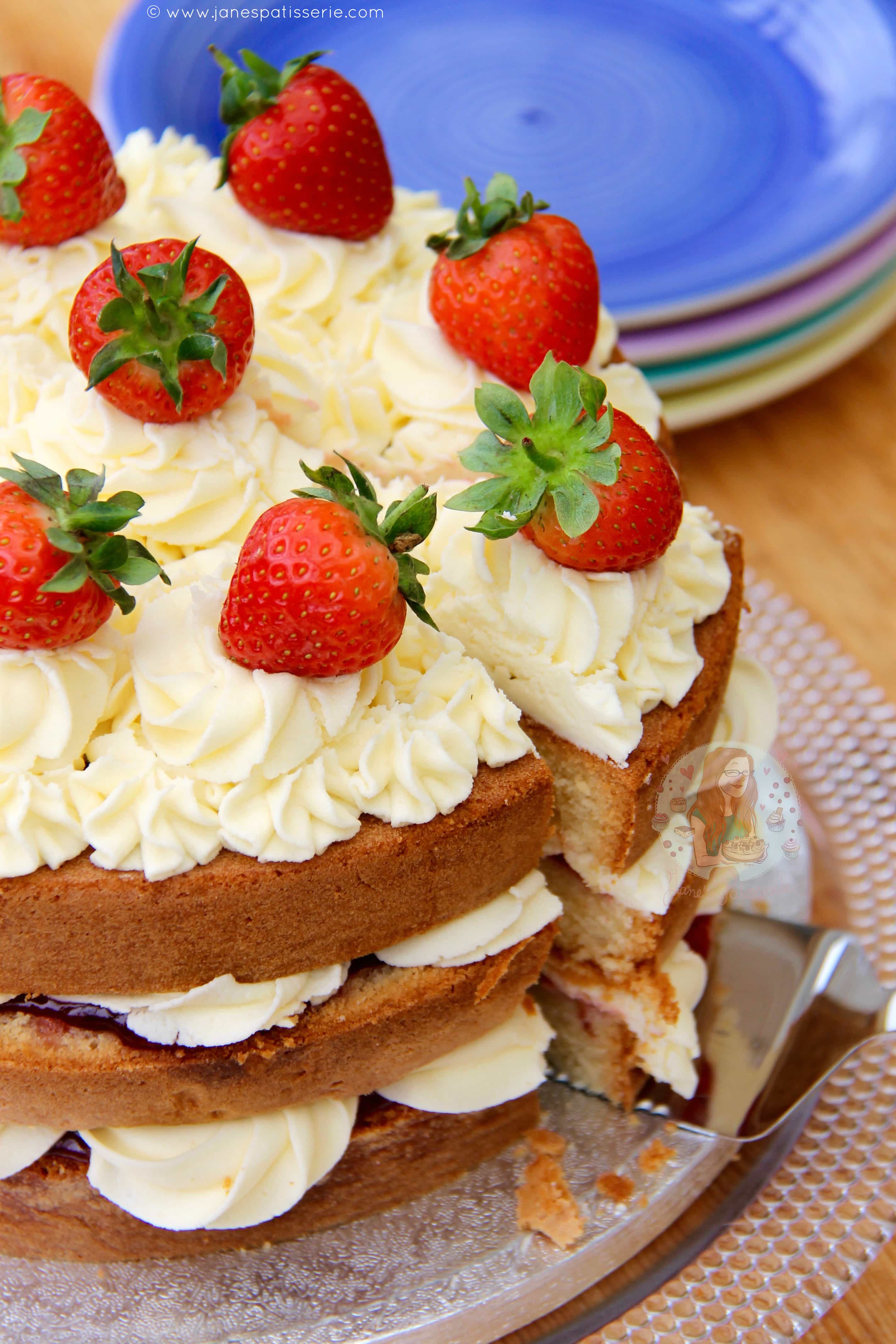 Victoria Sponge Celebration Cake! Jane's Patisserie