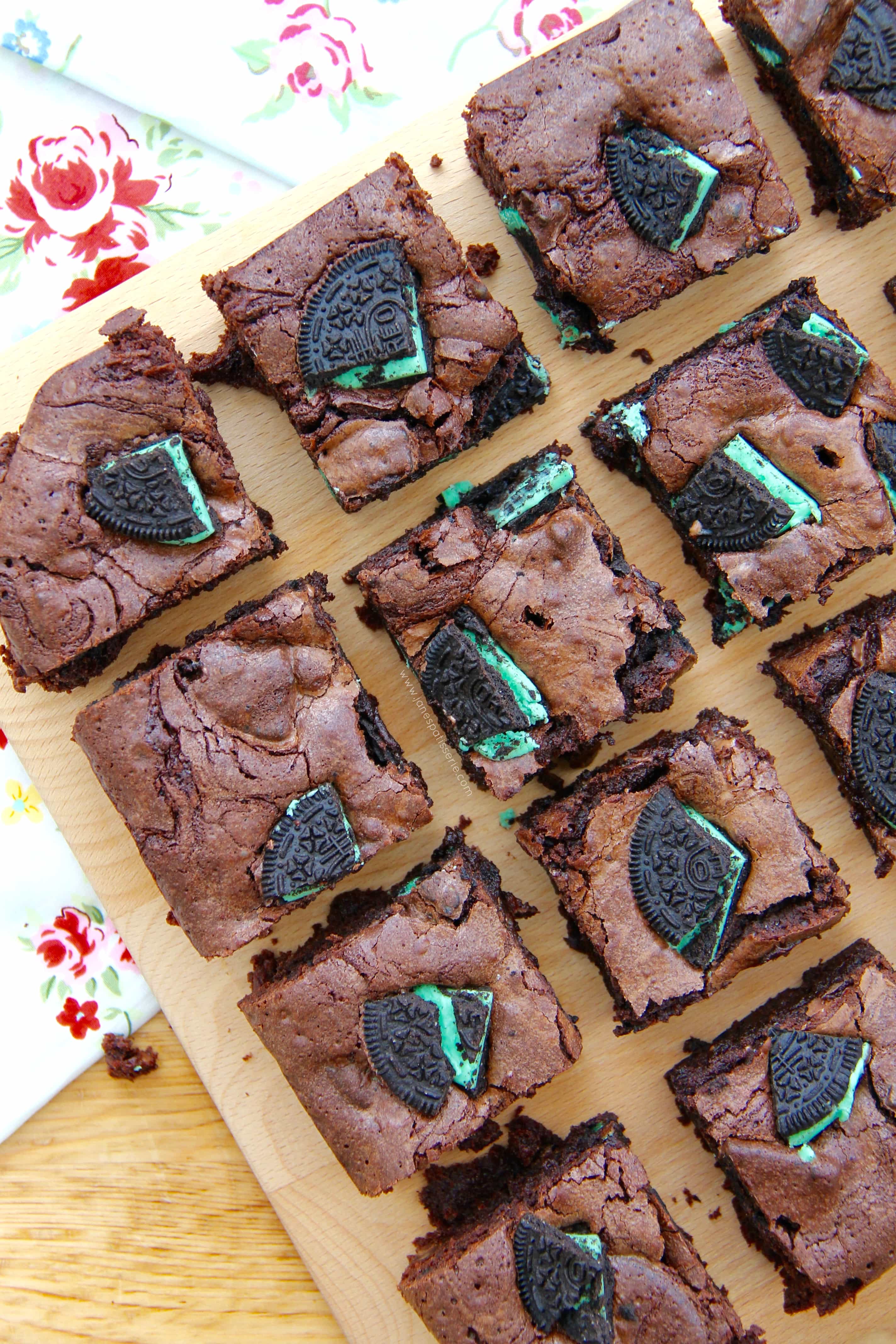 Mint Oreo Brownies! Jane's Patisserie