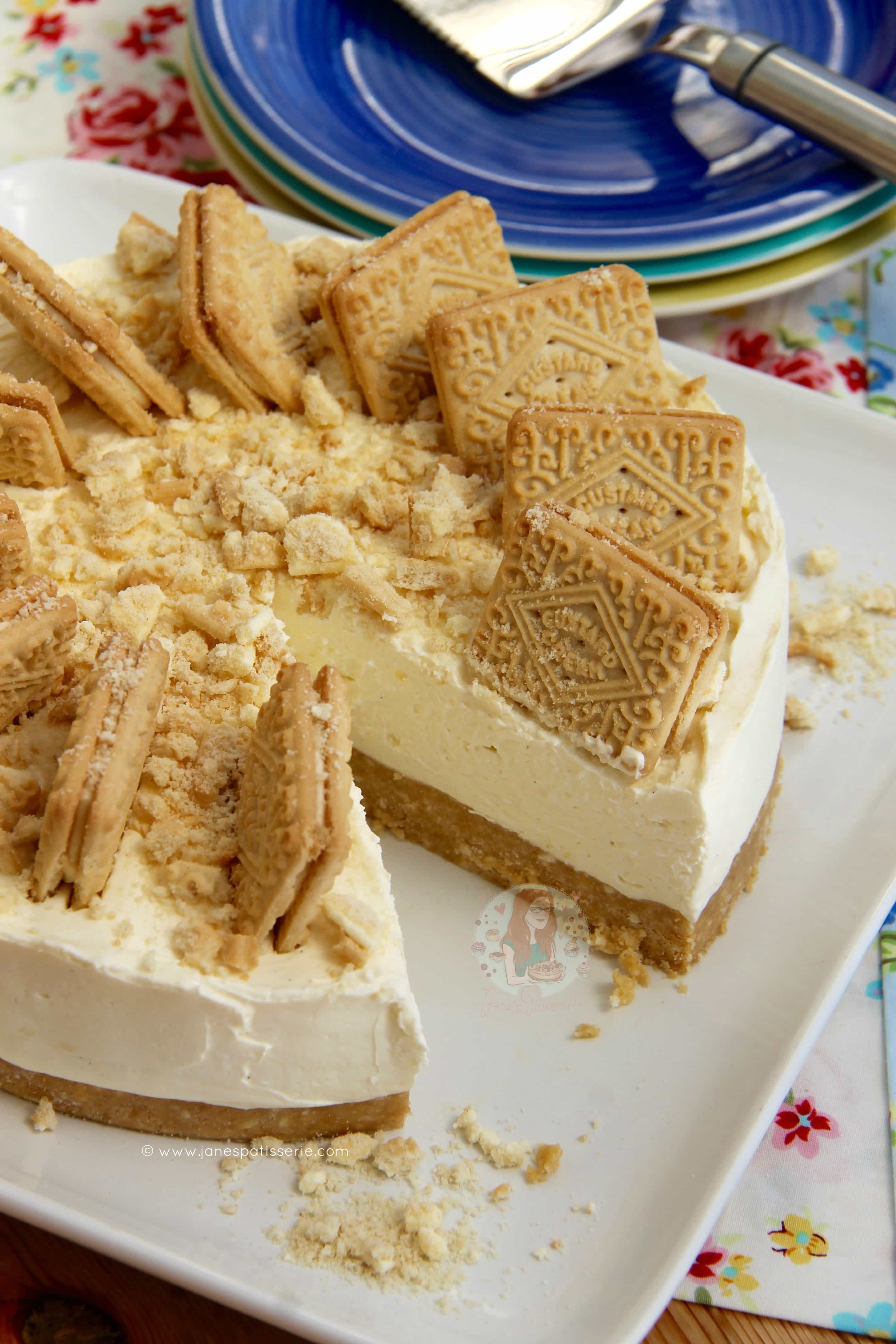 NoBake Custard Cream Cheesecake! Jane's Patisserie