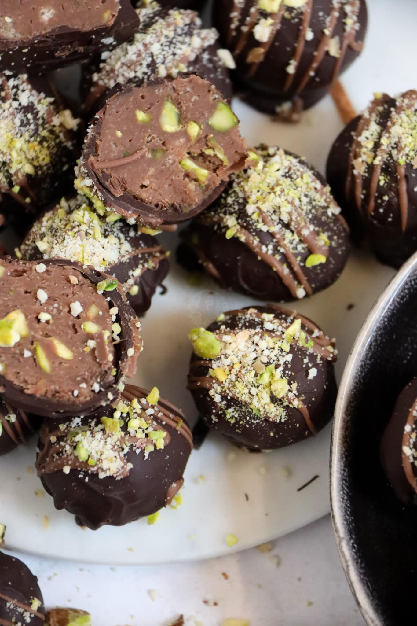Amaretti, Pistachio & Rum Truffles! Jane's Patisserie