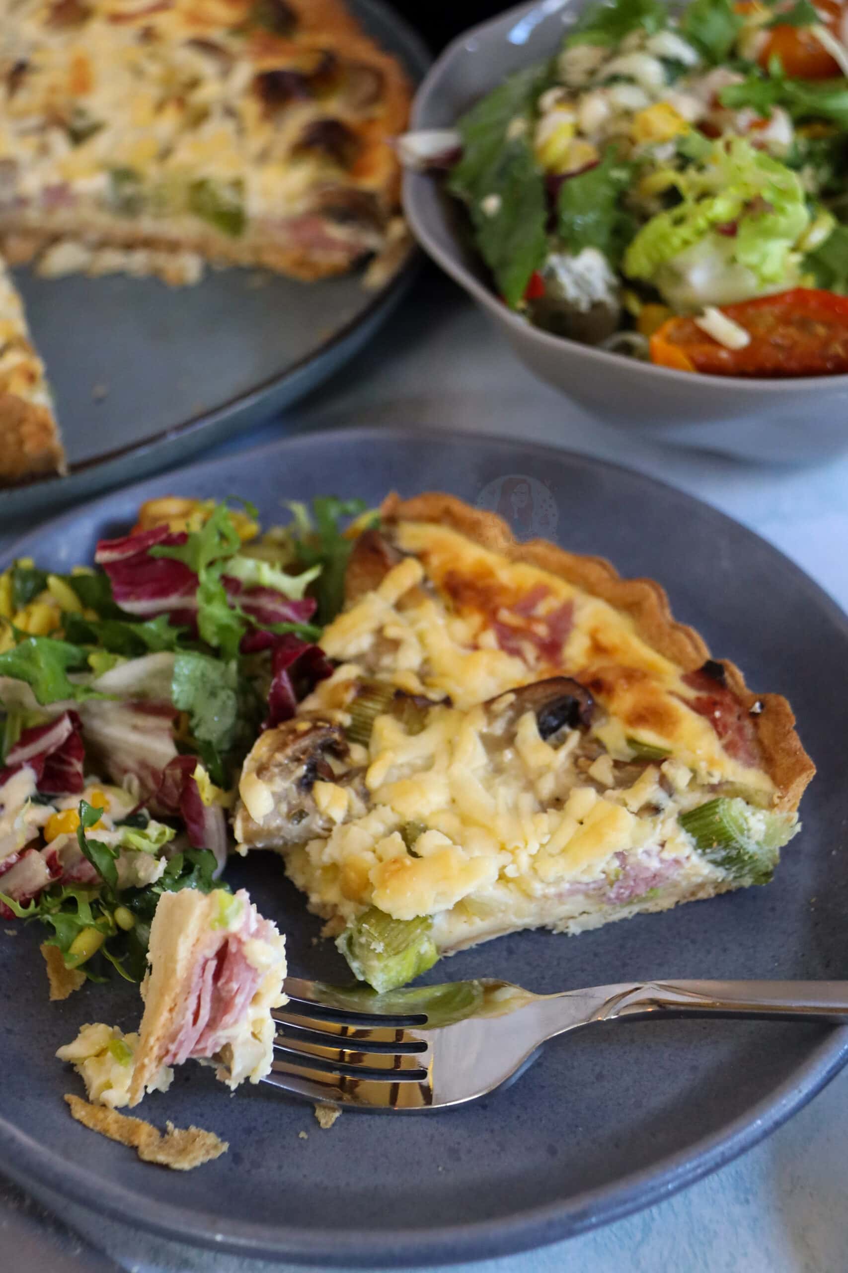 Ham, Leek & Mushroom Quiche! Jane's Patisserie