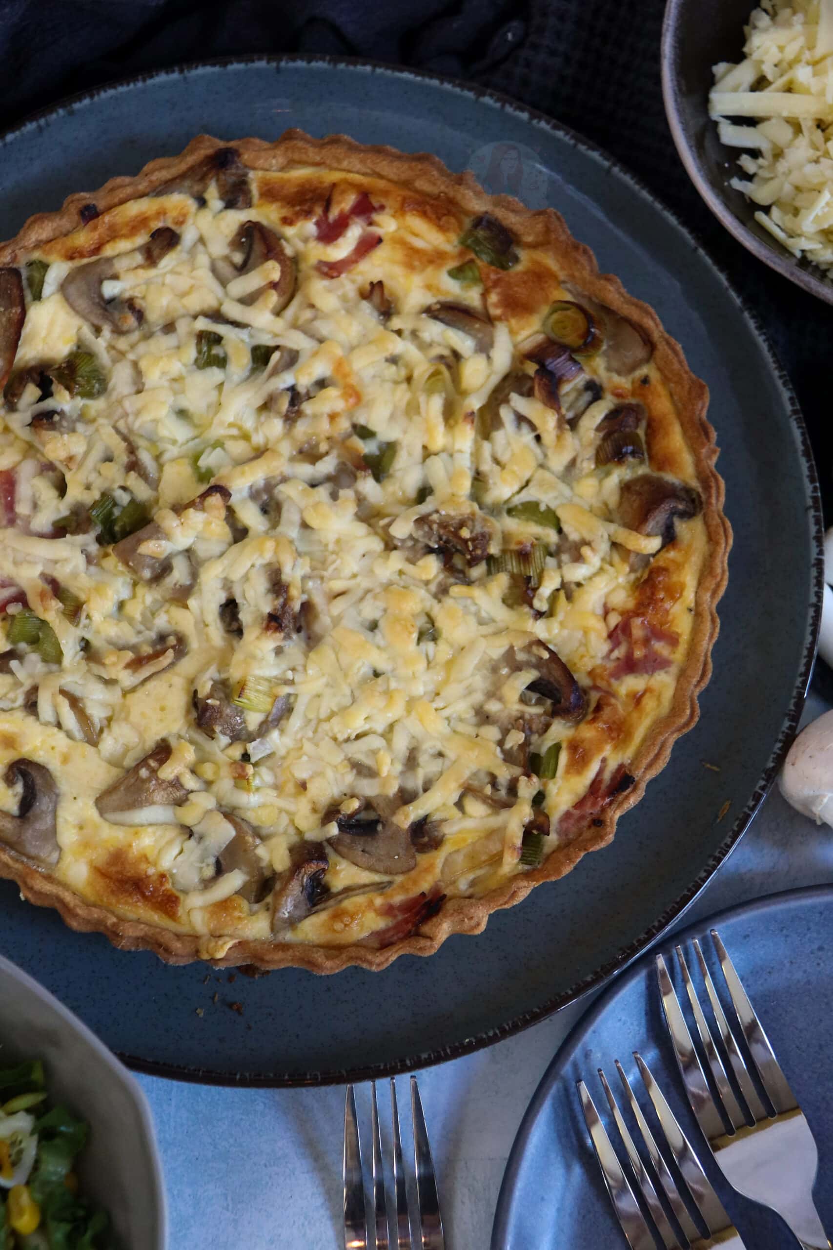 Ham, Leek & Mushroom Quiche! Jane's Patisserie