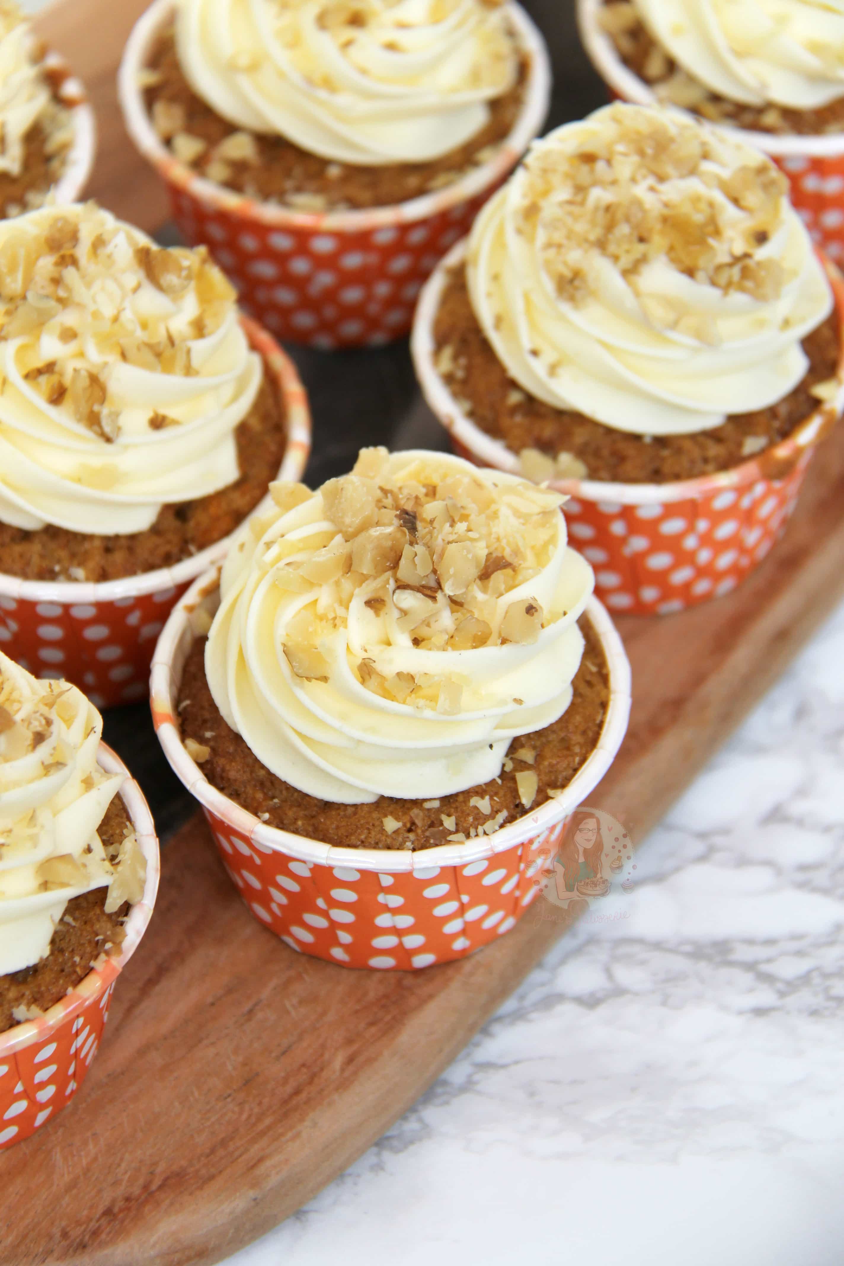 Carrot and Walnut Cupcakes! Jane's Patisserie