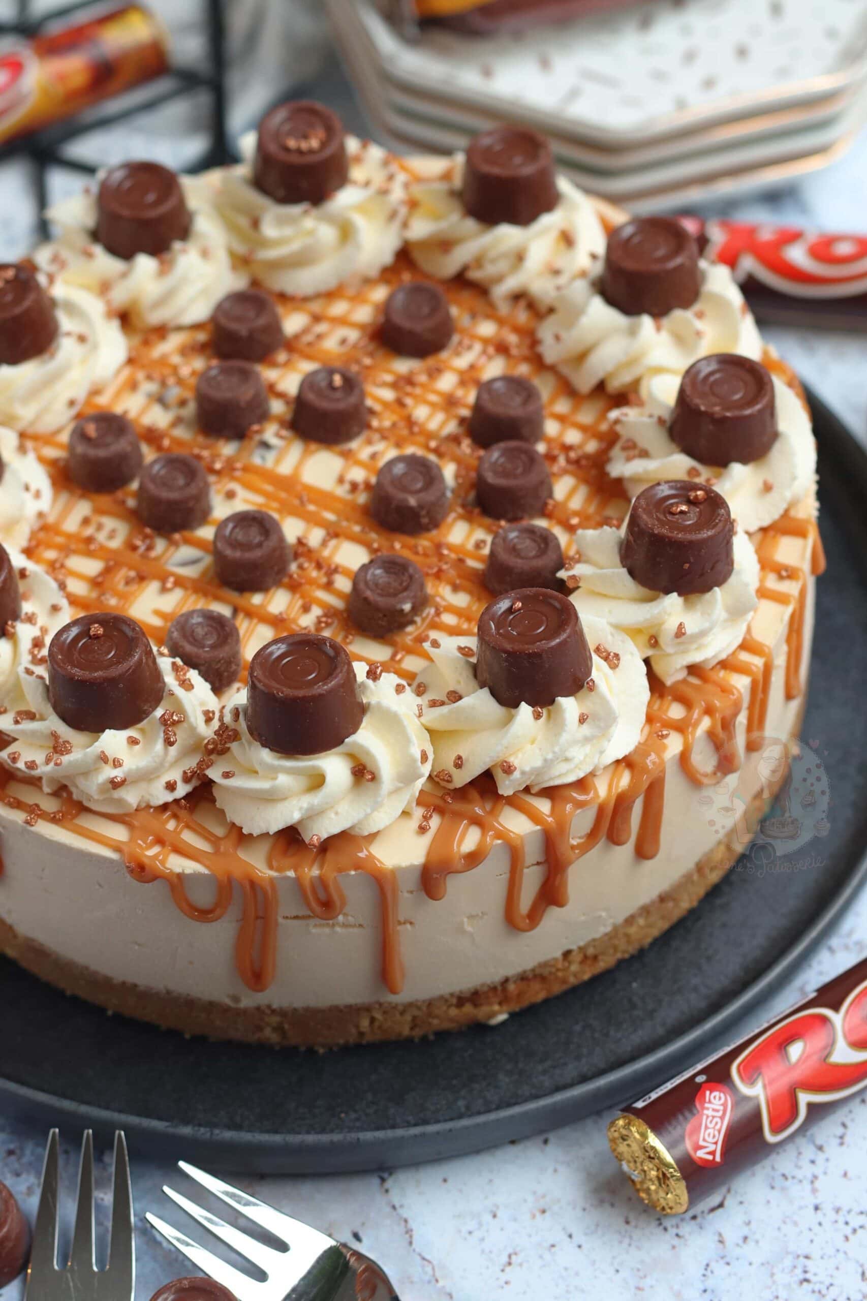 NoBake Caramel Rolo Cheesecake! Jane's Patisserie