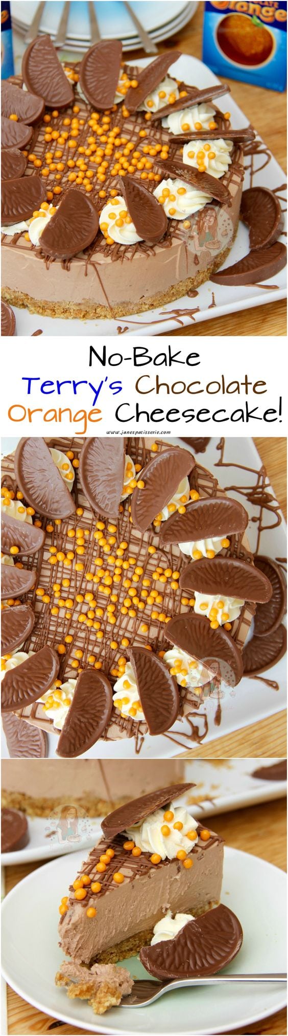 NoBake Terry's Chocolate Orange Cheesecake! Jane's Patisserie