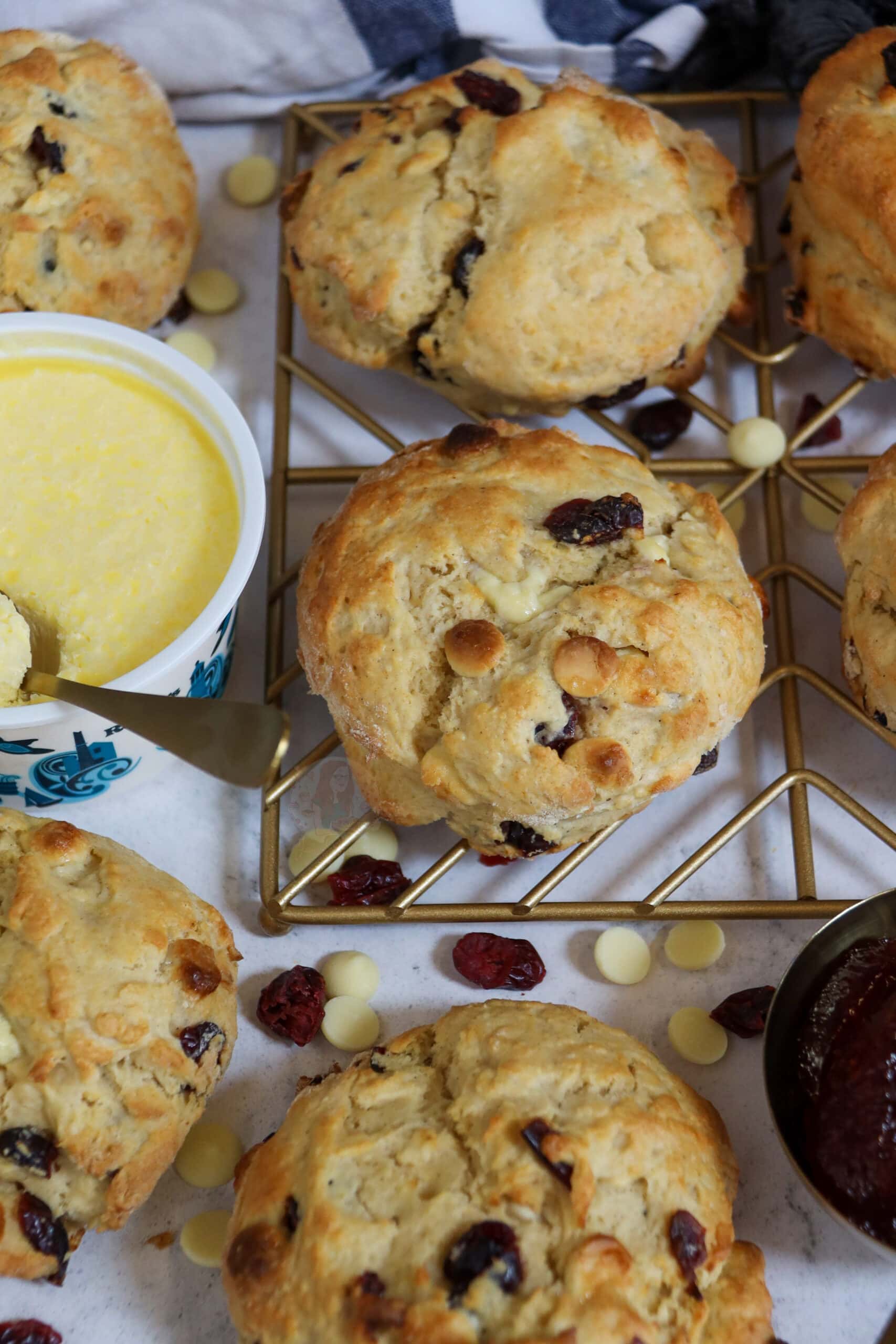 White Chocolate and Cranberry Scones! Jane's Patisserie
