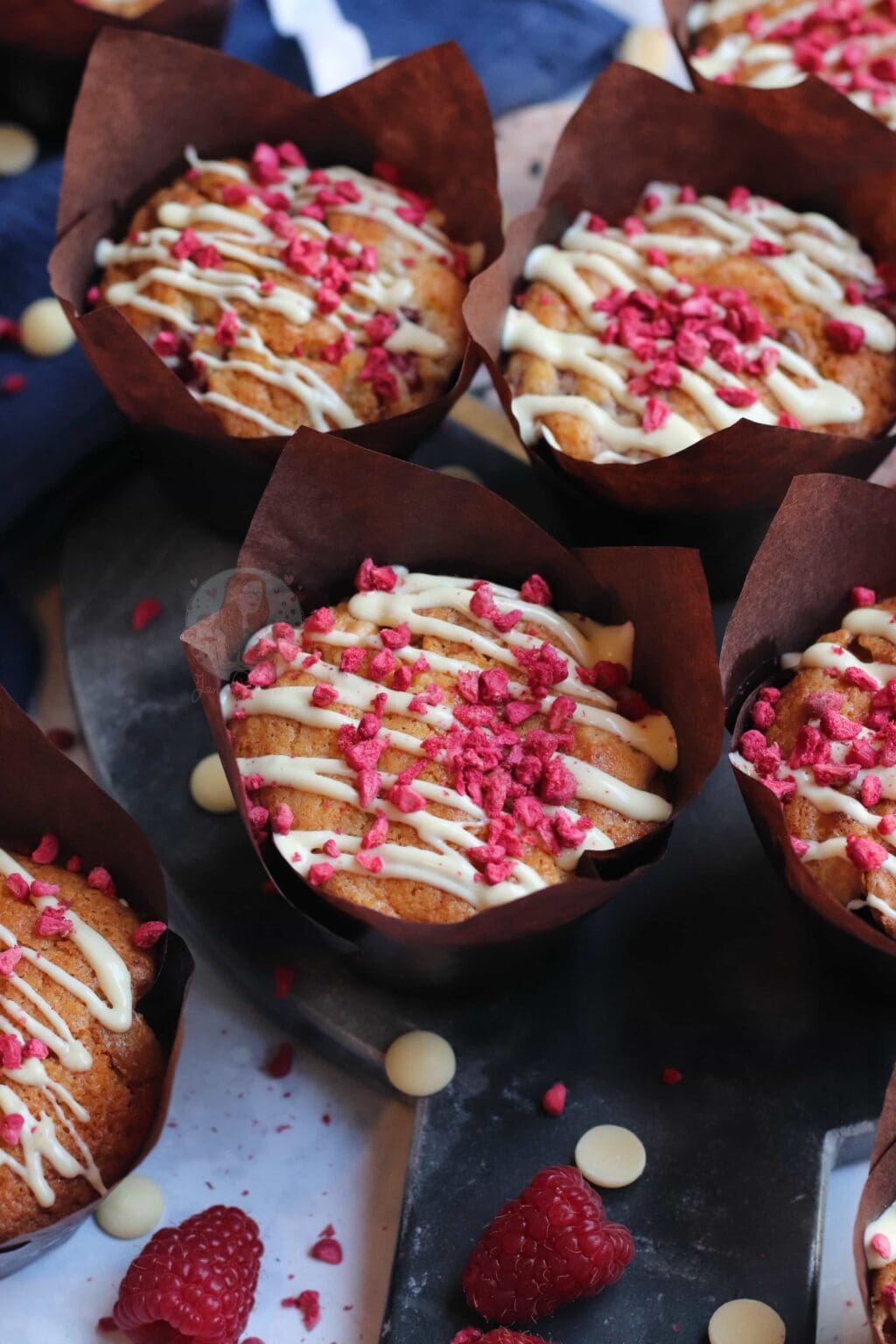 White Chocolate and Raspberry Muffins Jane's Patisserie