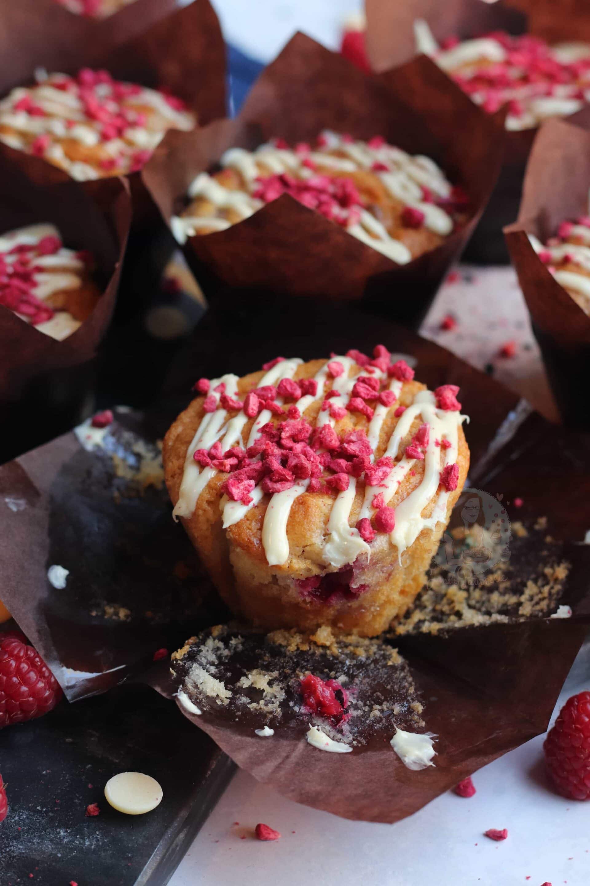 White Chocolate and Raspberry Muffins Jane's Patisserie