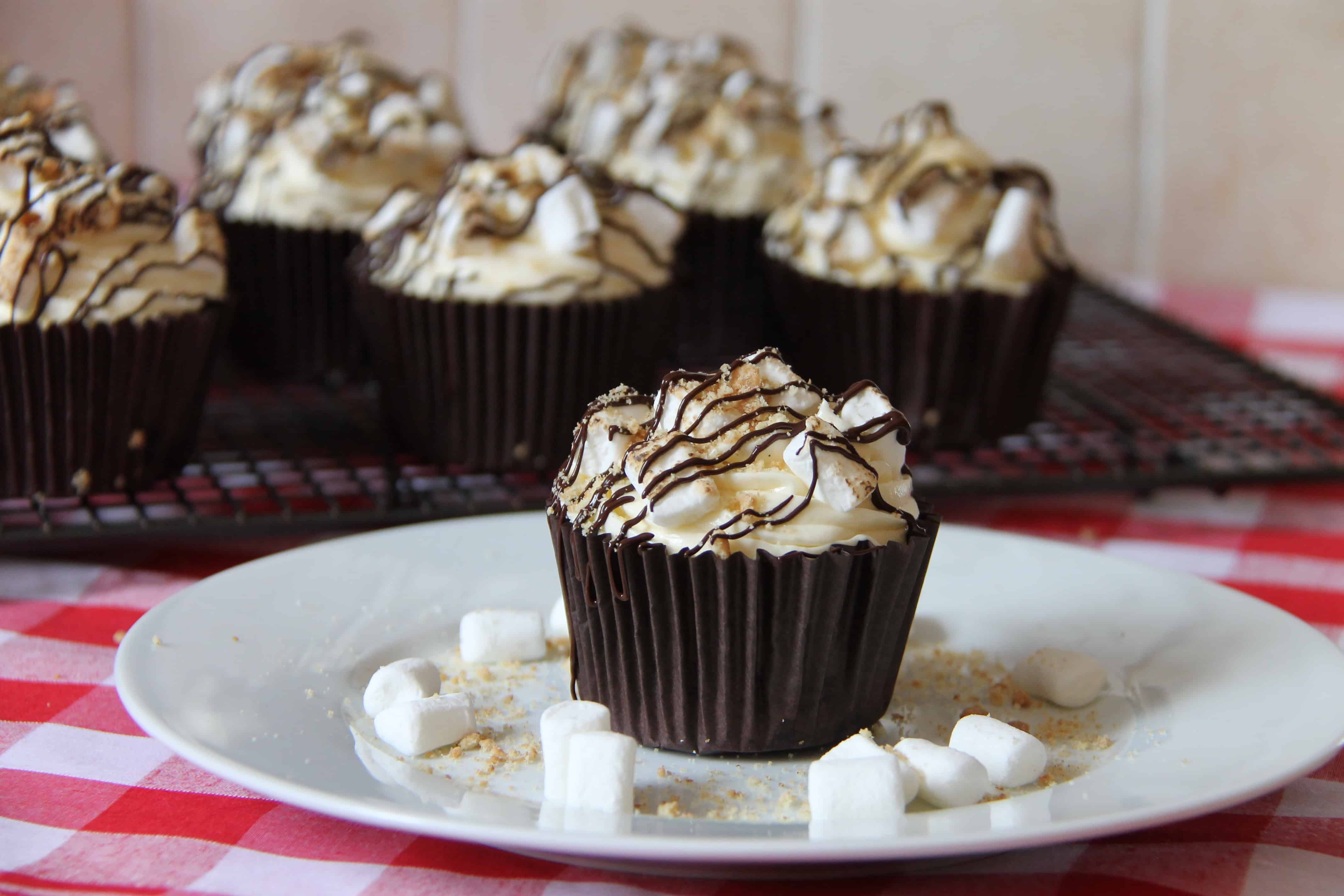 S'mores Cupcakes with Marshmallow Buttercream Frosting Jane's Patisserie