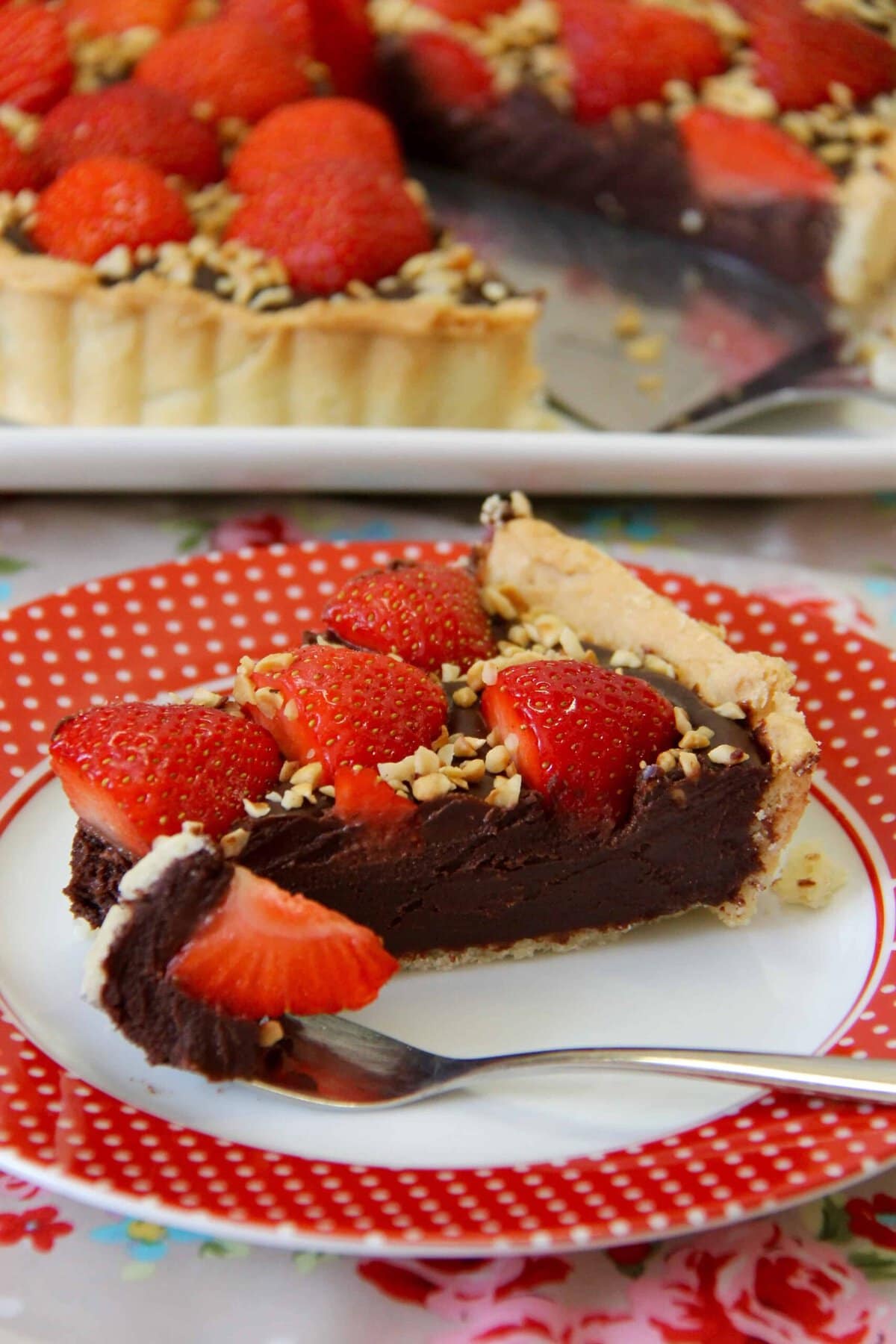 Strawberry Chocolate Hazelnut Tart!