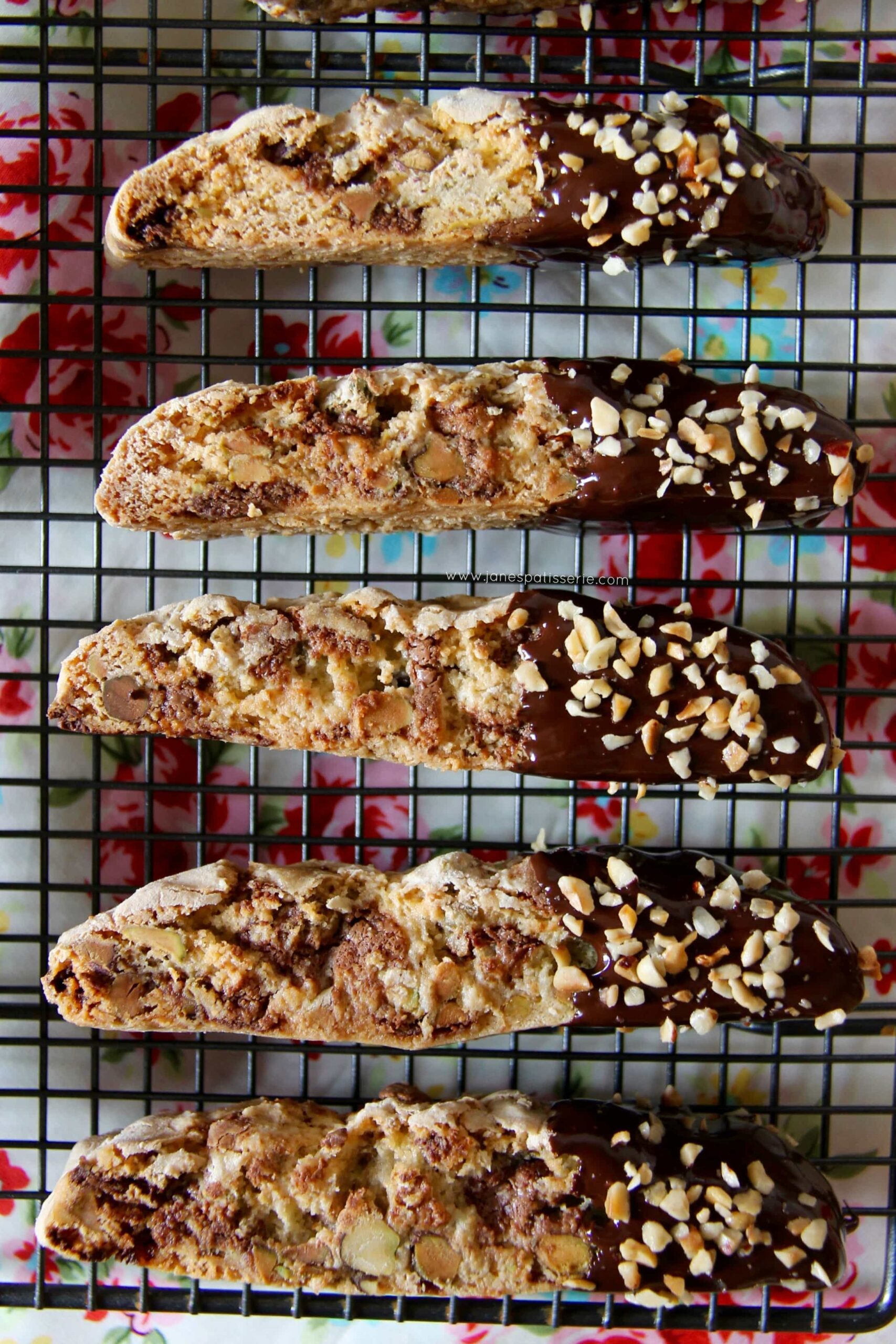 Pistachio, Hazelnut & Chocolate Biscotti! Jane's Patisserie