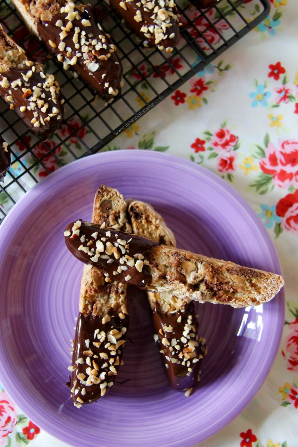 Pistachio, Hazelnut & Chocolate Biscotti! Jane's Patisserie