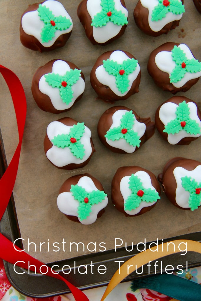 Chocolate Christmas pudding truffles