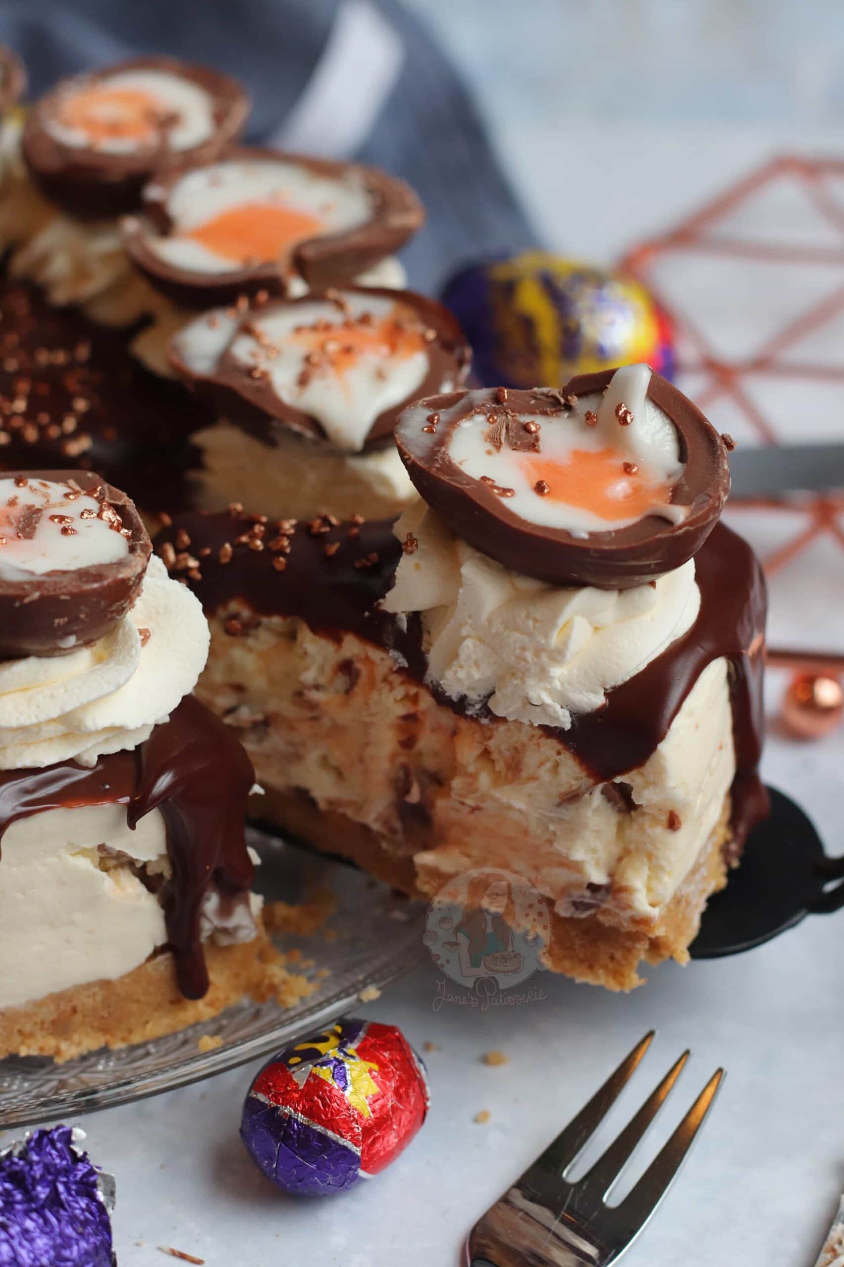 NoBake Creme Egg Cheesecake! Jane's Patisserie