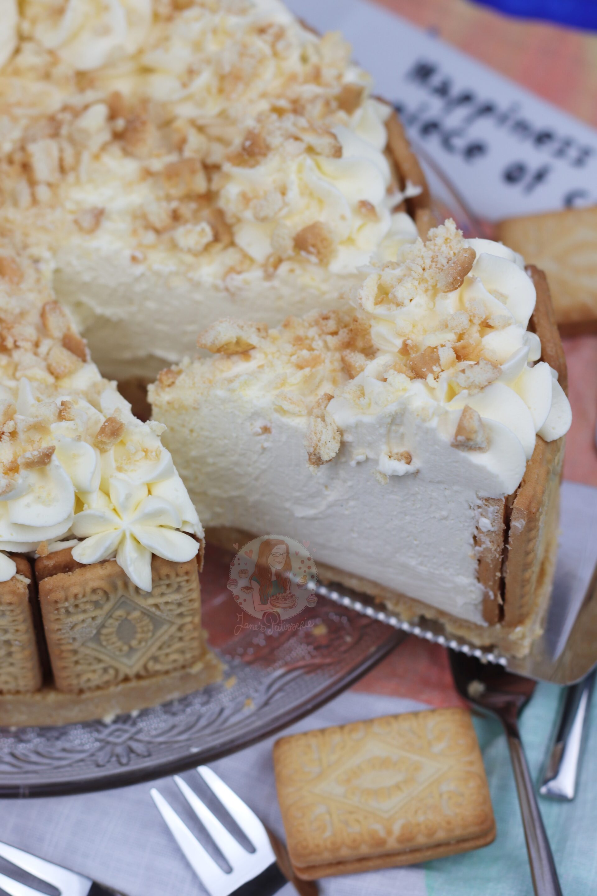 NoBake Custard Cream Cheesecake! Jane's Patisserie