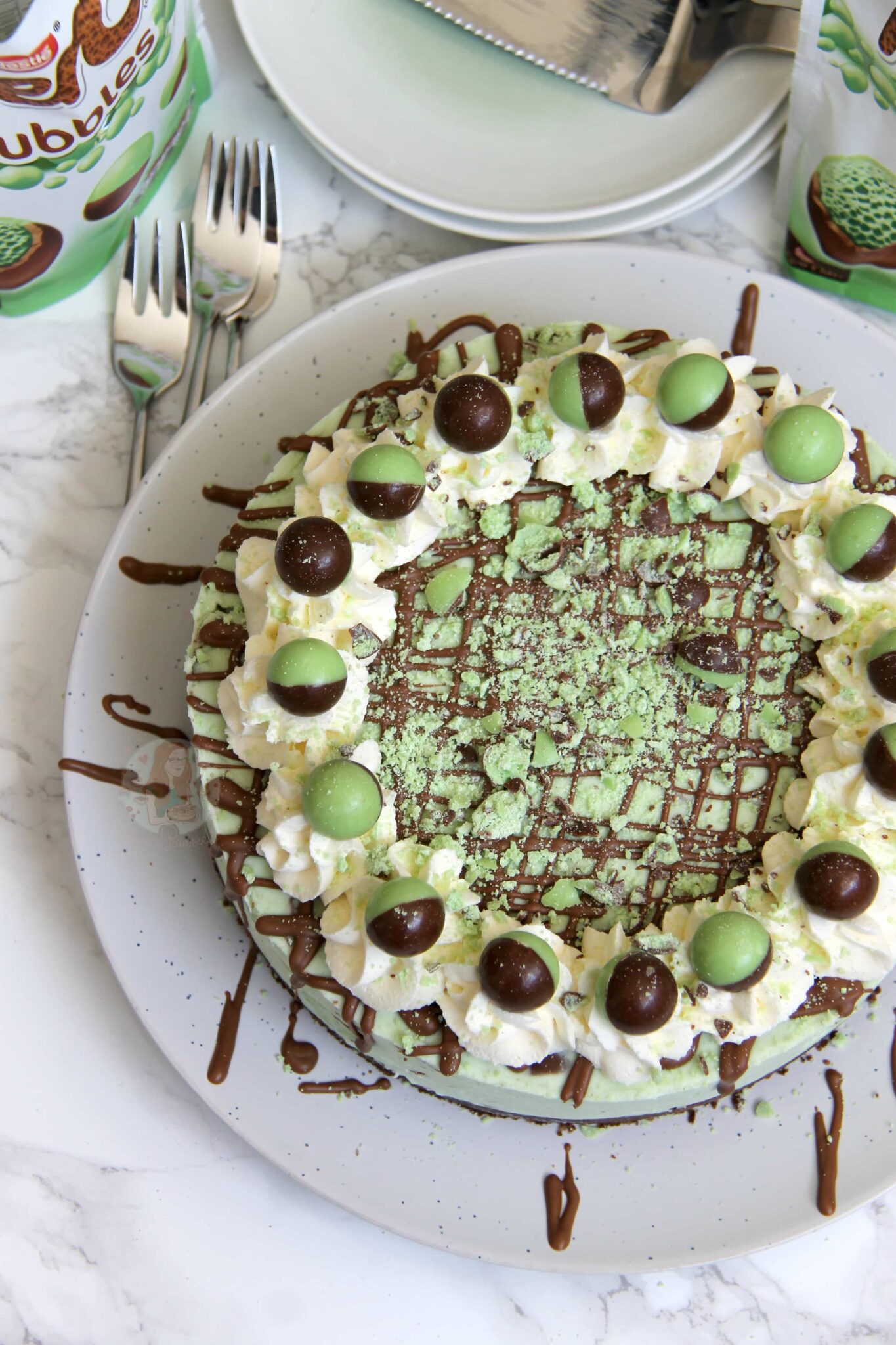 NoBake Mint Aero Cheesecake! Jane's Patisserie