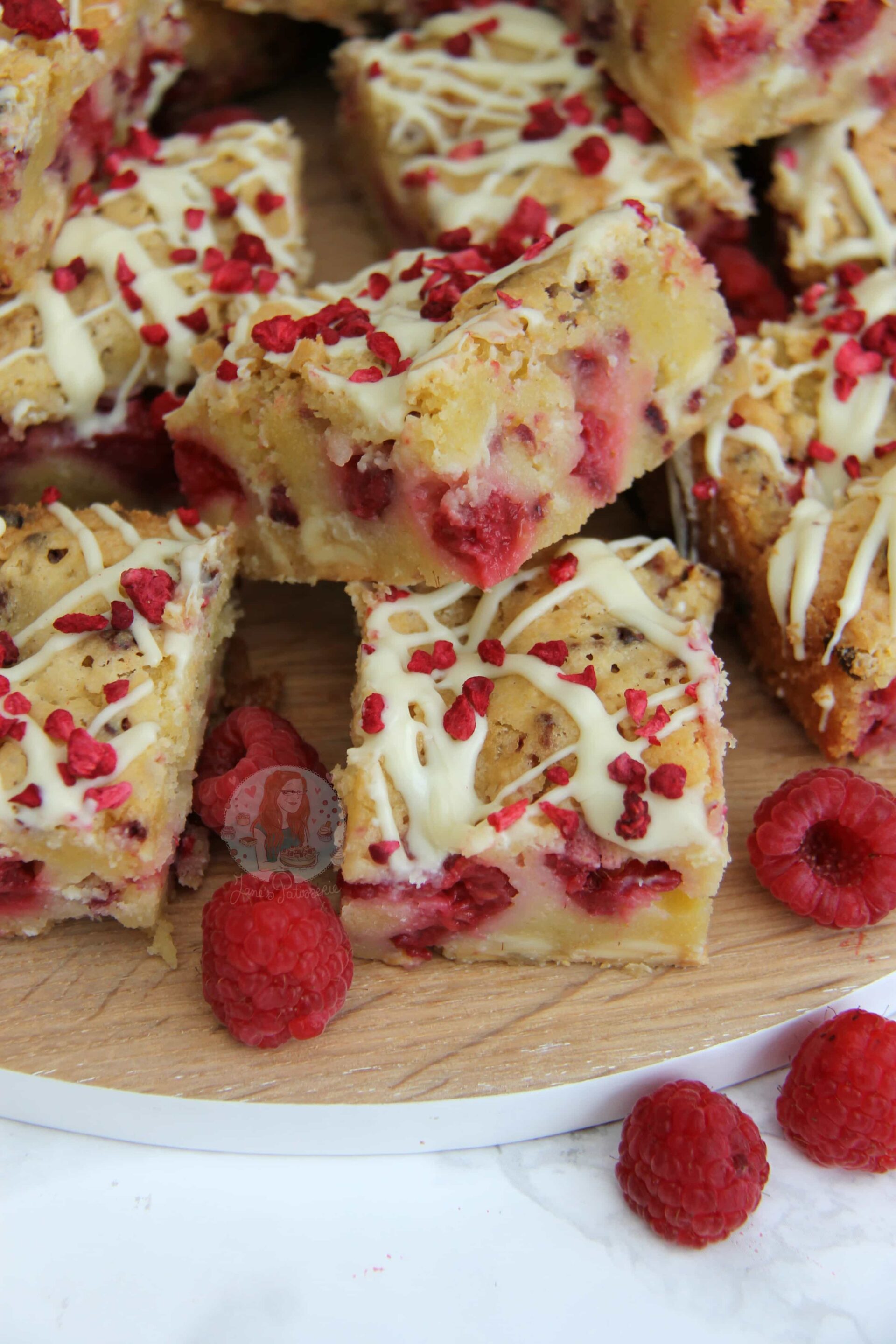 White Chocolate and Raspberry Blondies! Jane's Patisserie