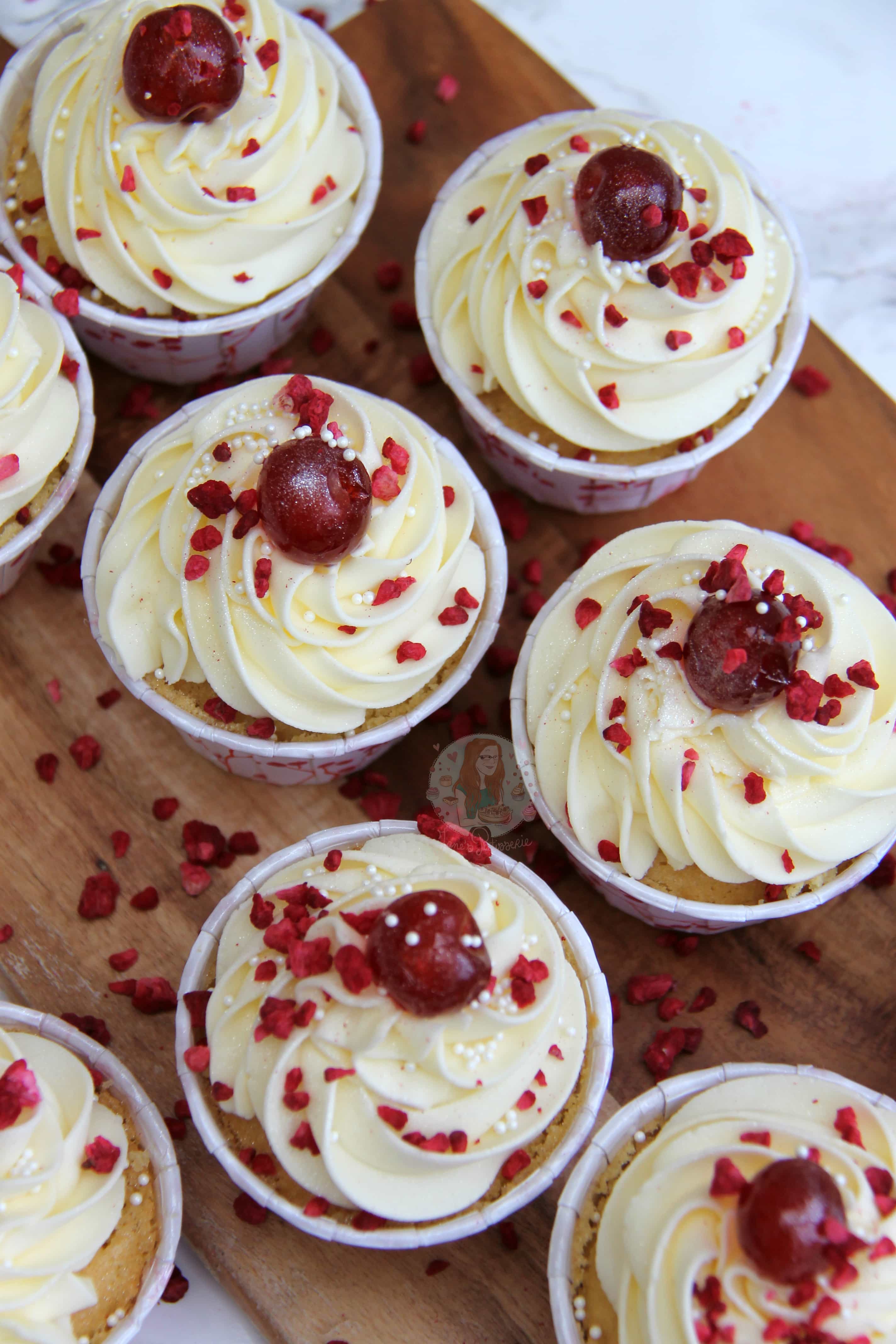 Cherry Bakewell Cupcakes! Jane's Patisserie