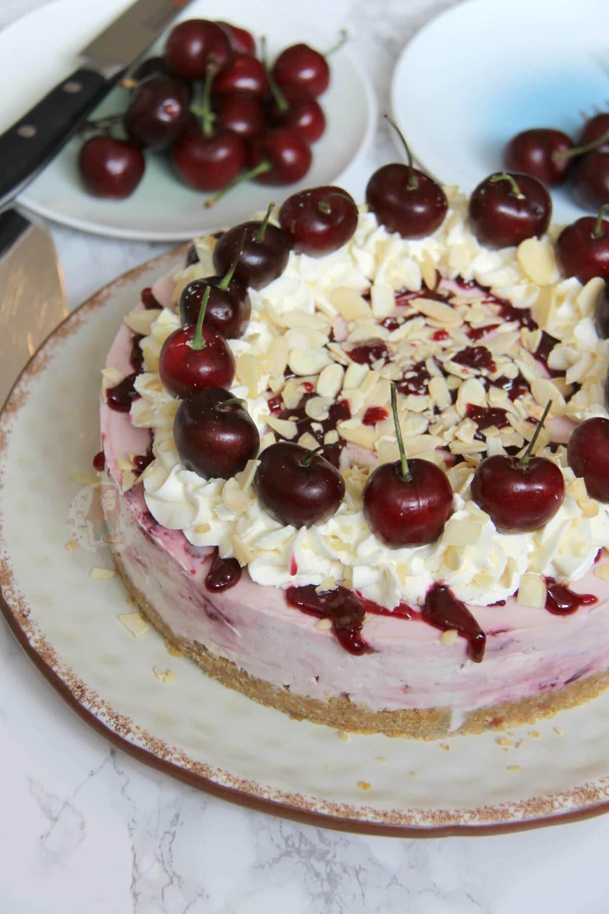Cherry Bakewell Cheesecake!