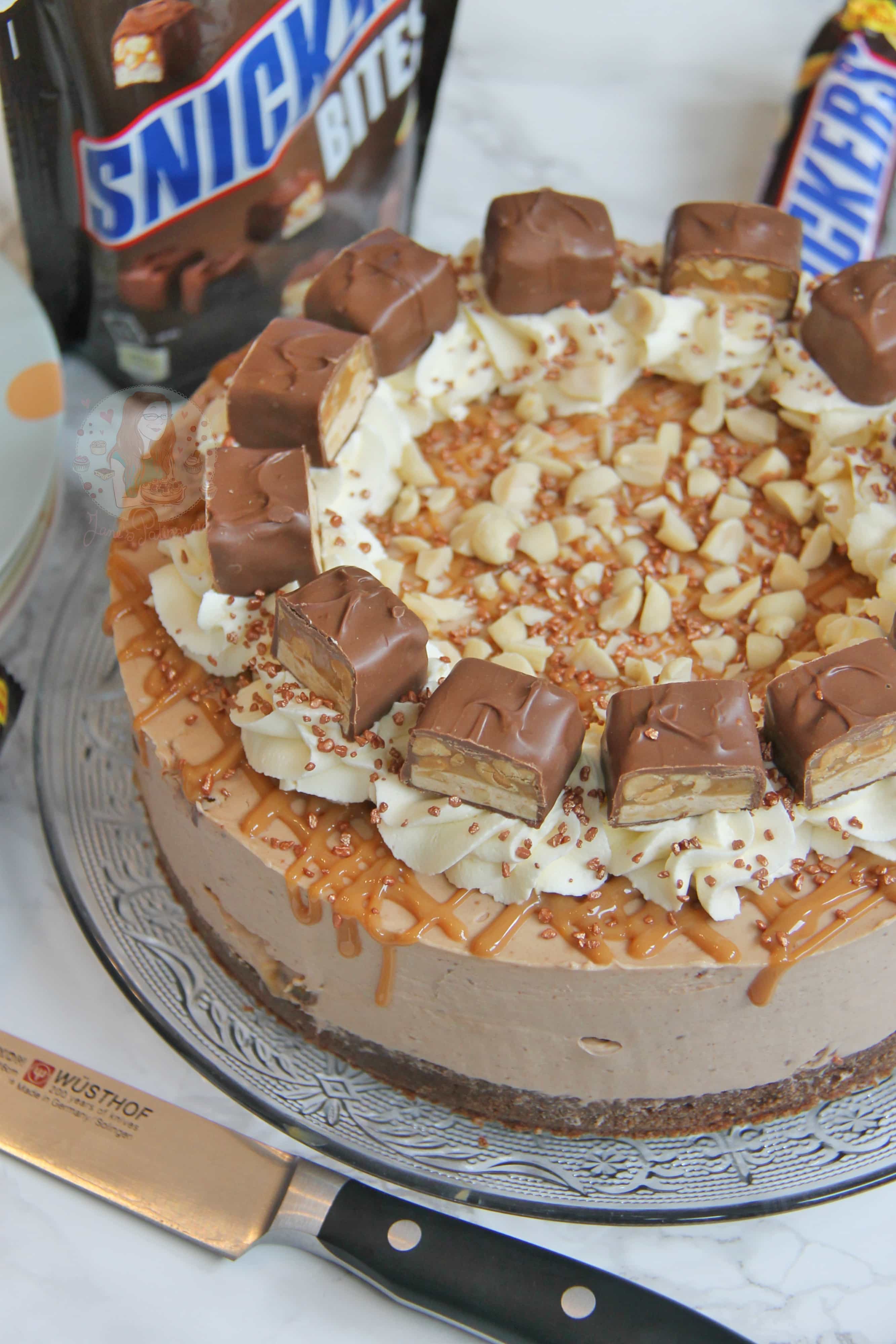 No-Bake Snickers Cheesecake! - Jane&amp;#39;s Patisserie