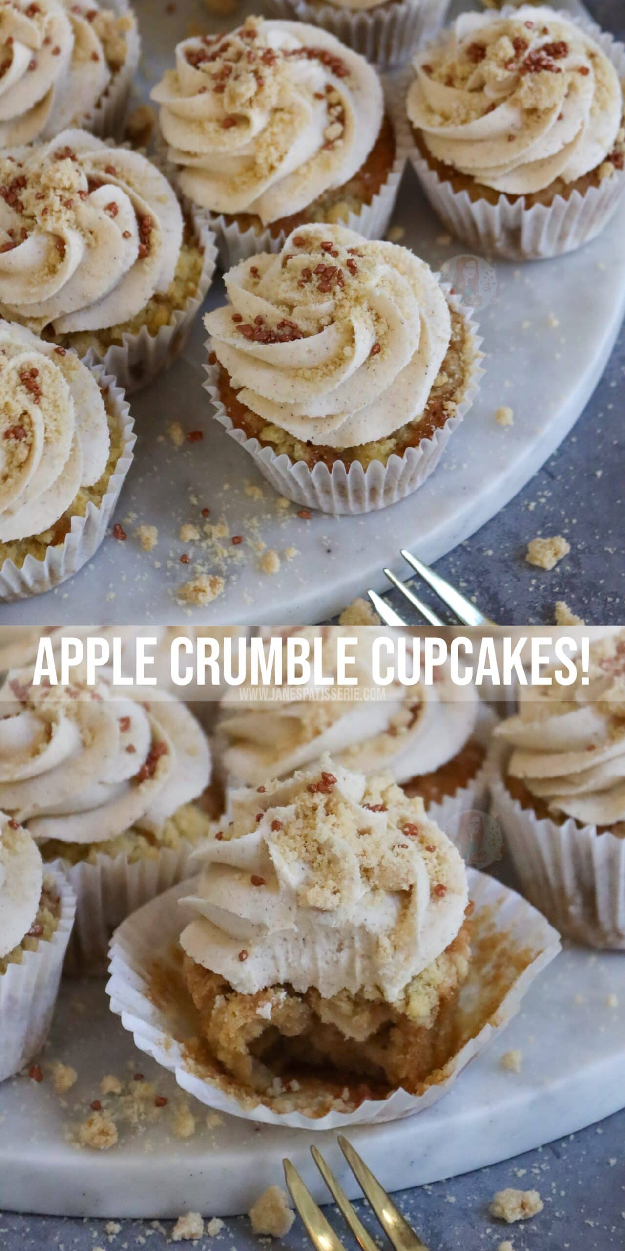 Apple Crumble Cupcakes! Jane's Patisserie