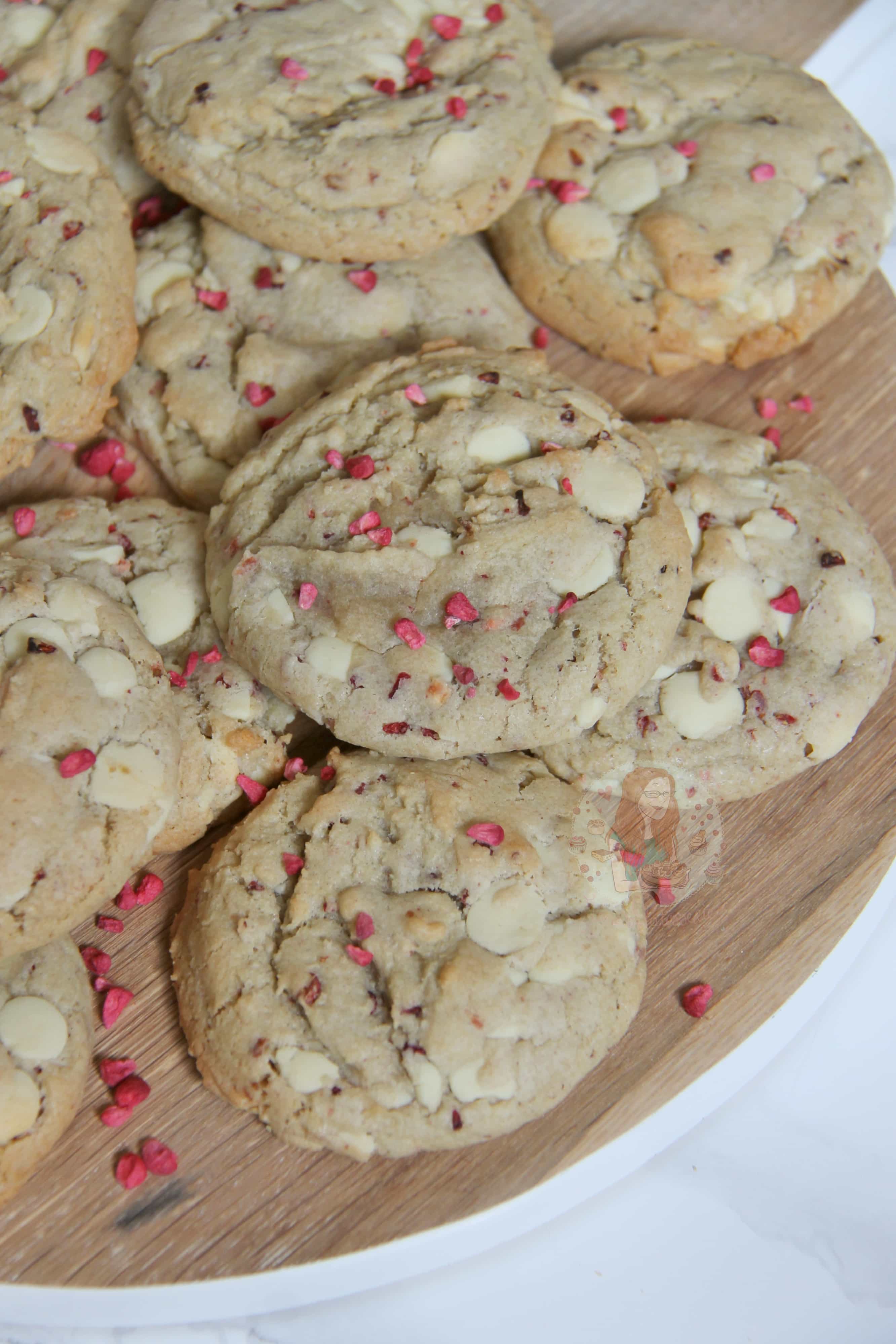 White Chocolate Raspberry Cookies Recipe With Video