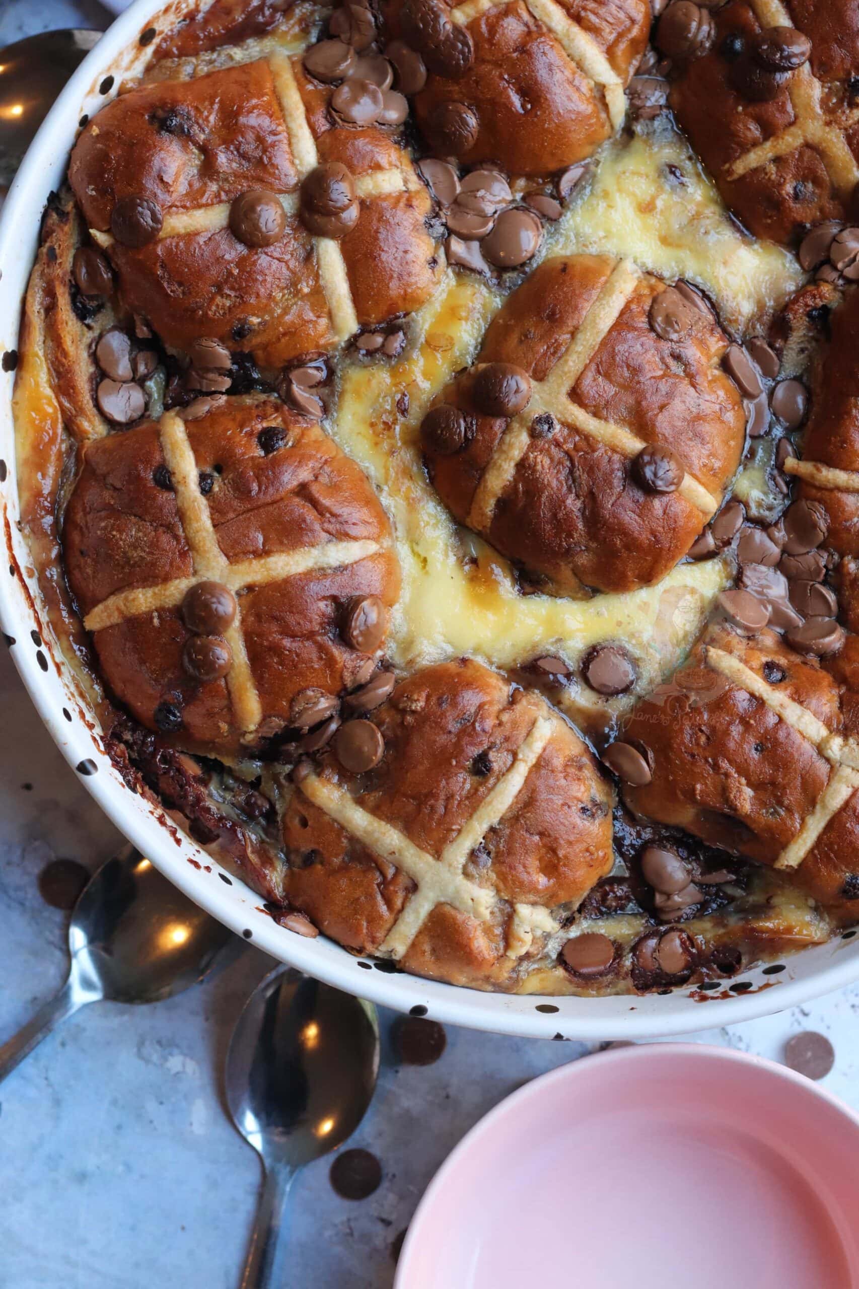 Hot Cross Bun Pudding! Jane's Patisserie