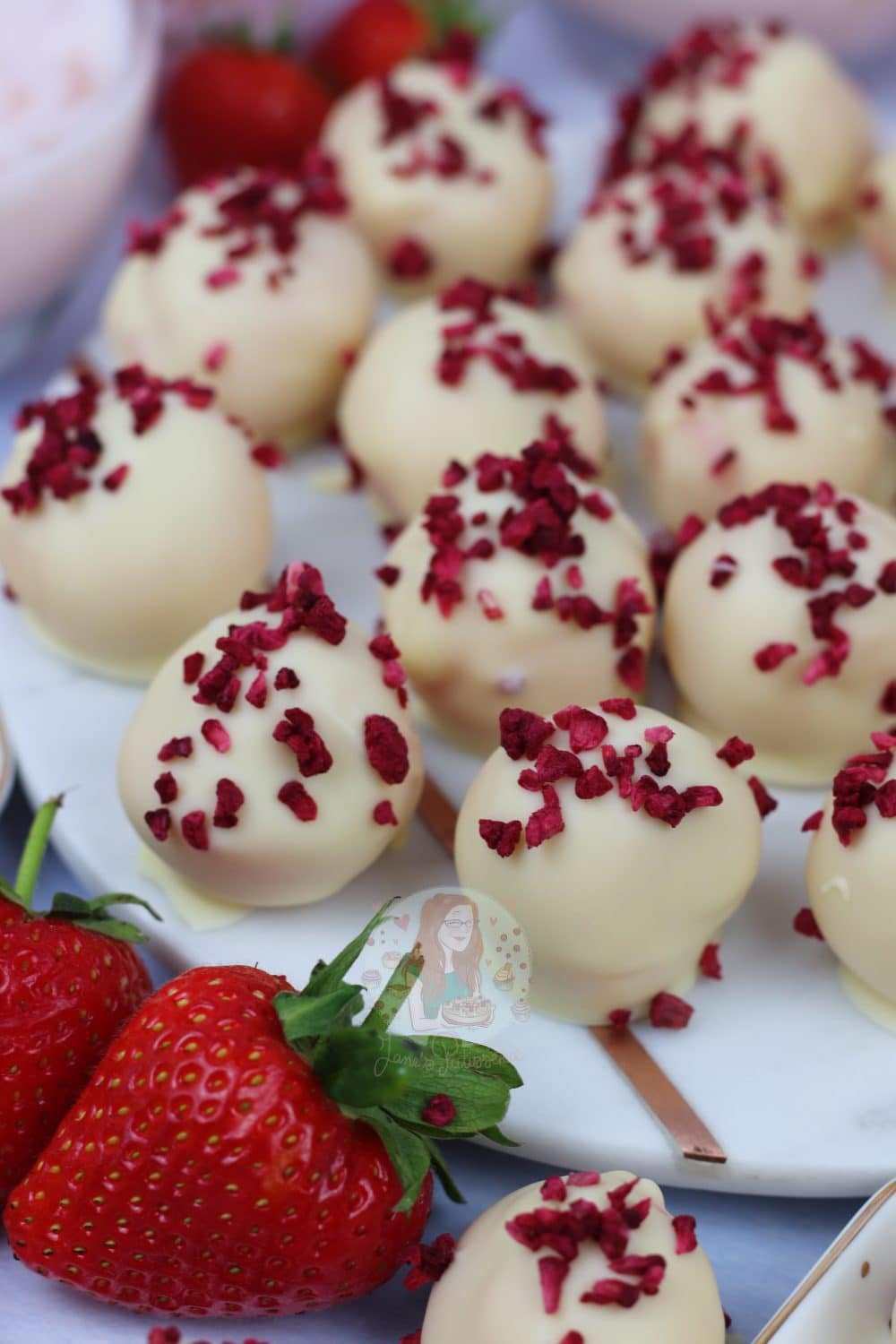 Baileys Strawberry Truffles Jane's Patisserie
