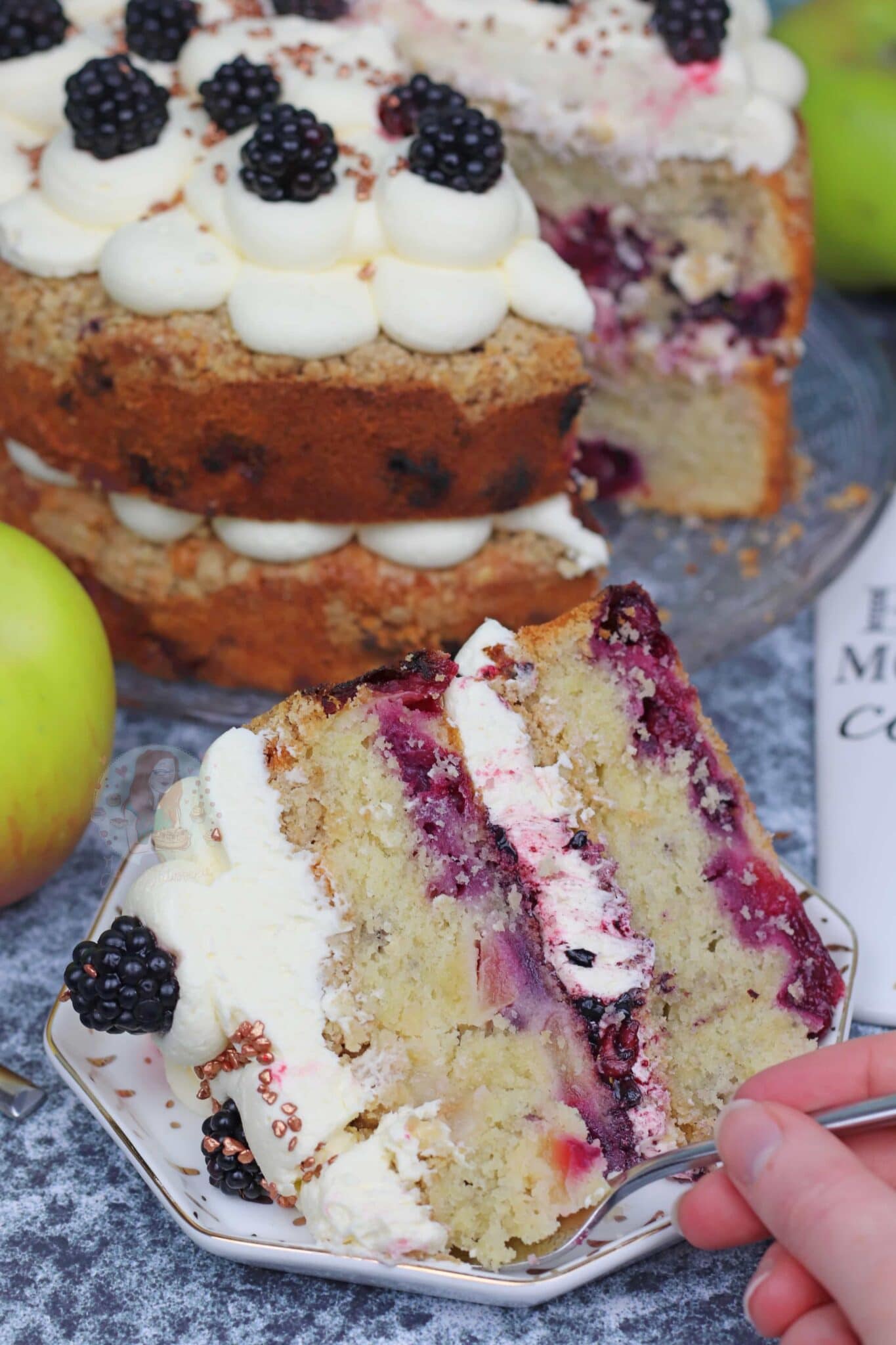 Apple Blackberry Crumble Cake! Jane's Patisserie