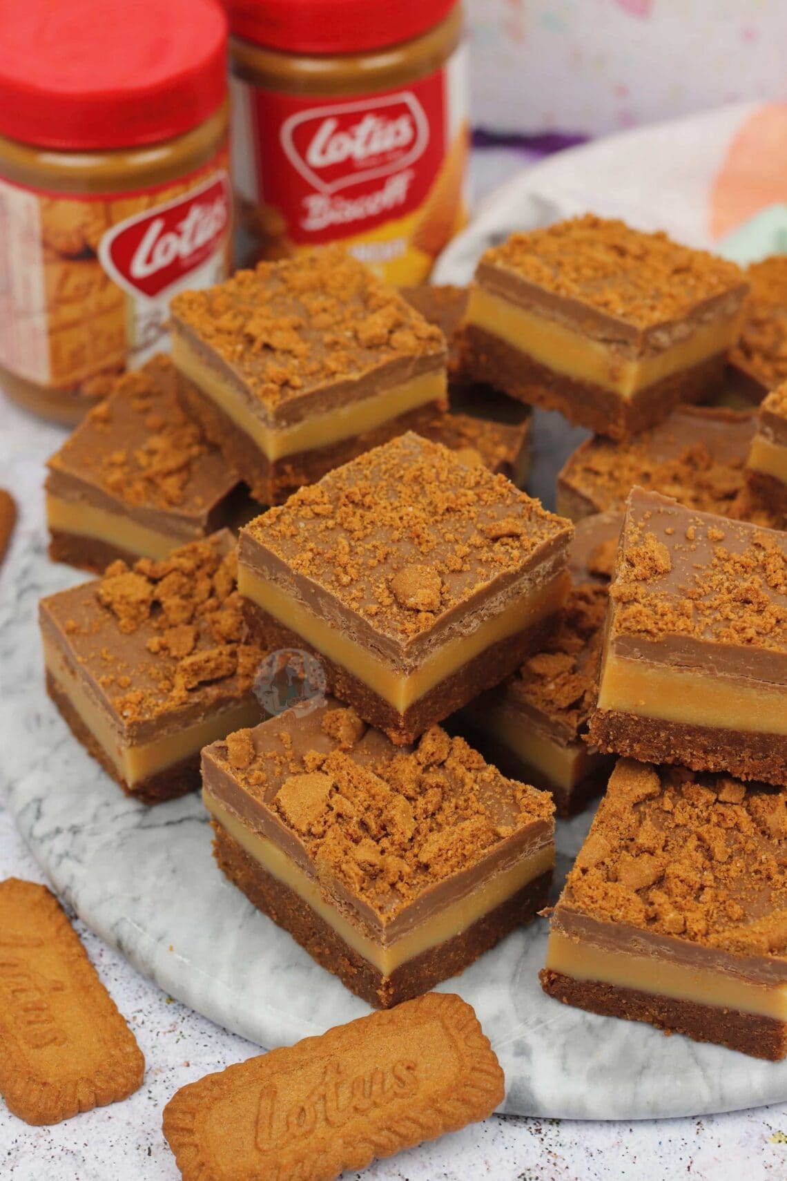 Biscoff Millionaires Traybake Jane's Patisserie