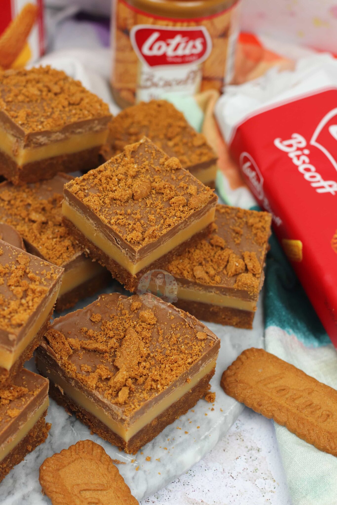 Biscoff Millionaires Traybake Jane's Patisserie