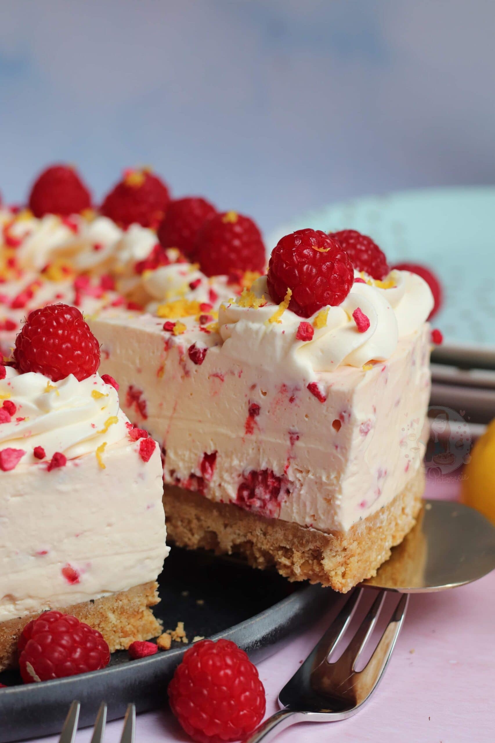 Lemon Raspberry Cheesecake! Jane's Patisserie