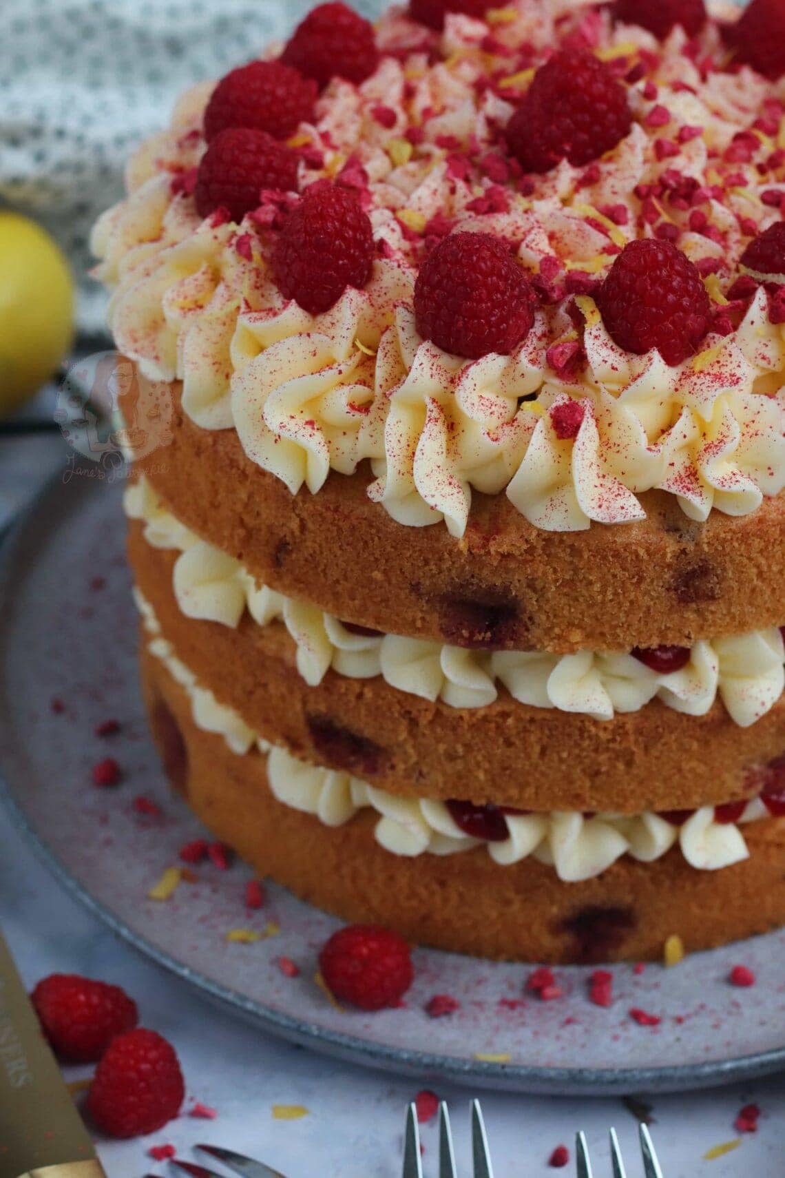 Lemon And Raspberry Lemon and Raspberry Cake! - Jane's Patisserie