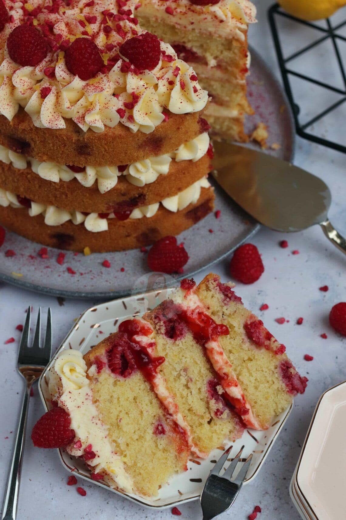 Lemon And Raspberry Lemon and Raspberry Cake! - Jane's Patisserie