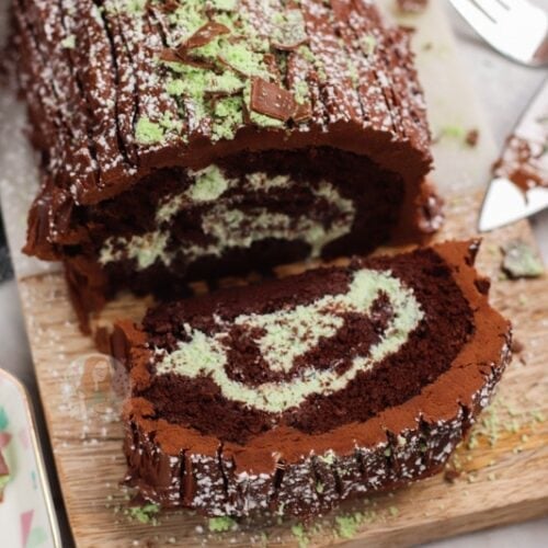 Mint Chocolate Yule Log! Jane's Patisserie