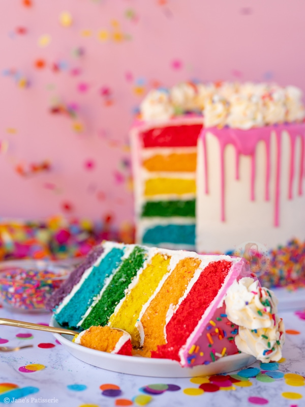 how to make a rainbow shaped cake