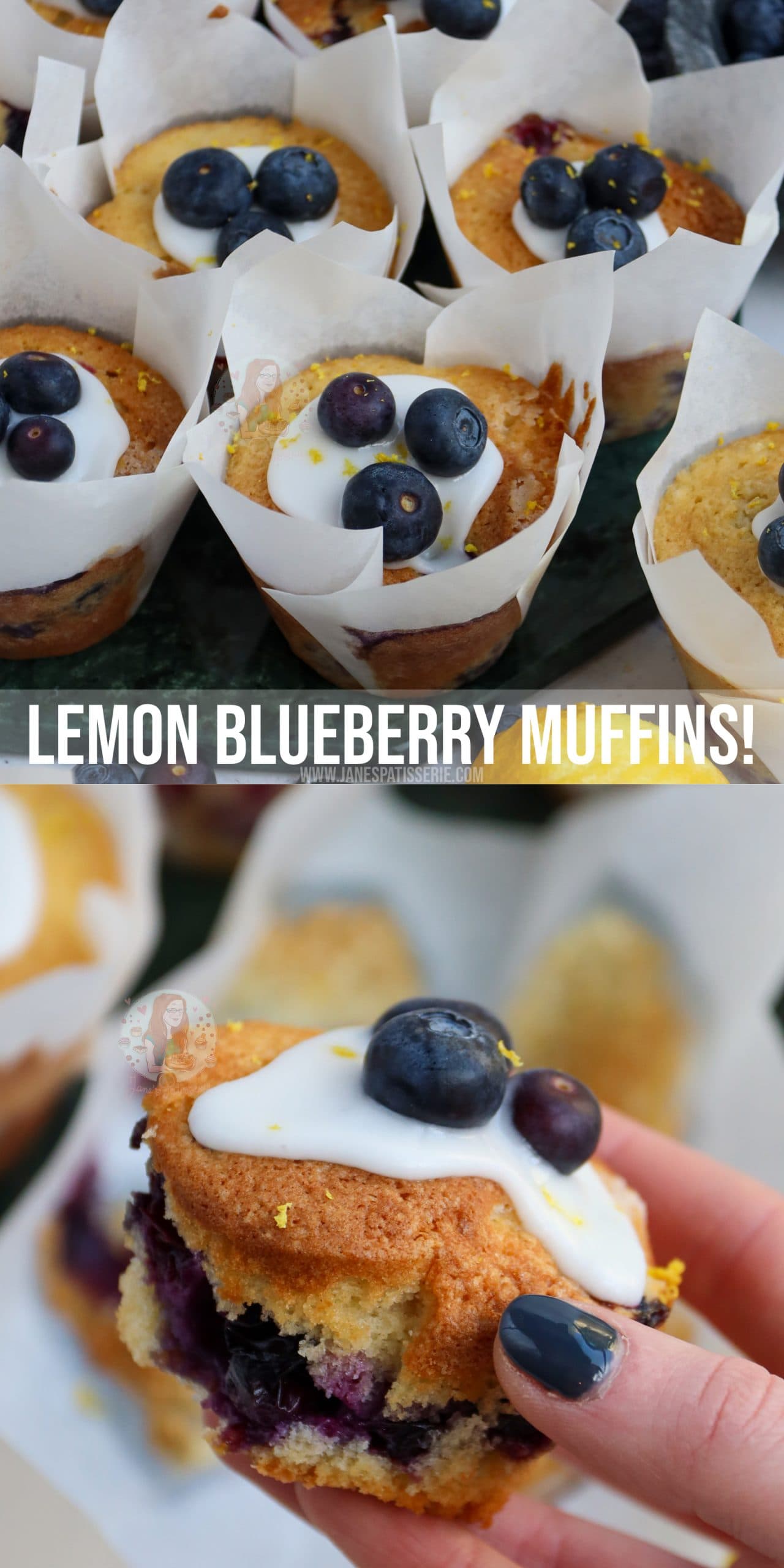 Lemon & Blueberry Muffins! Jane's Patisserie