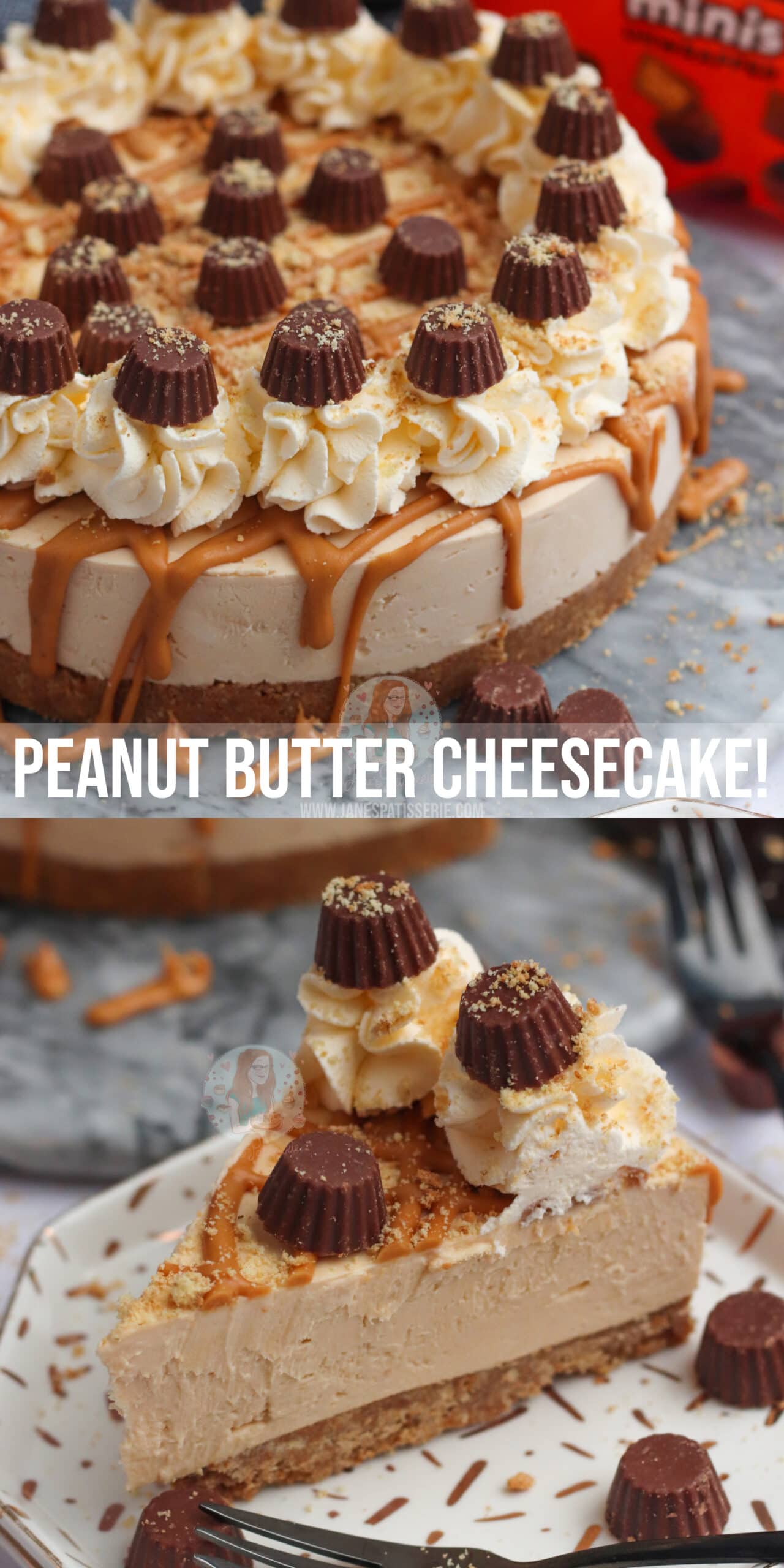 NoBake Peanut Butter Cheesecake! Jane's Patisserie