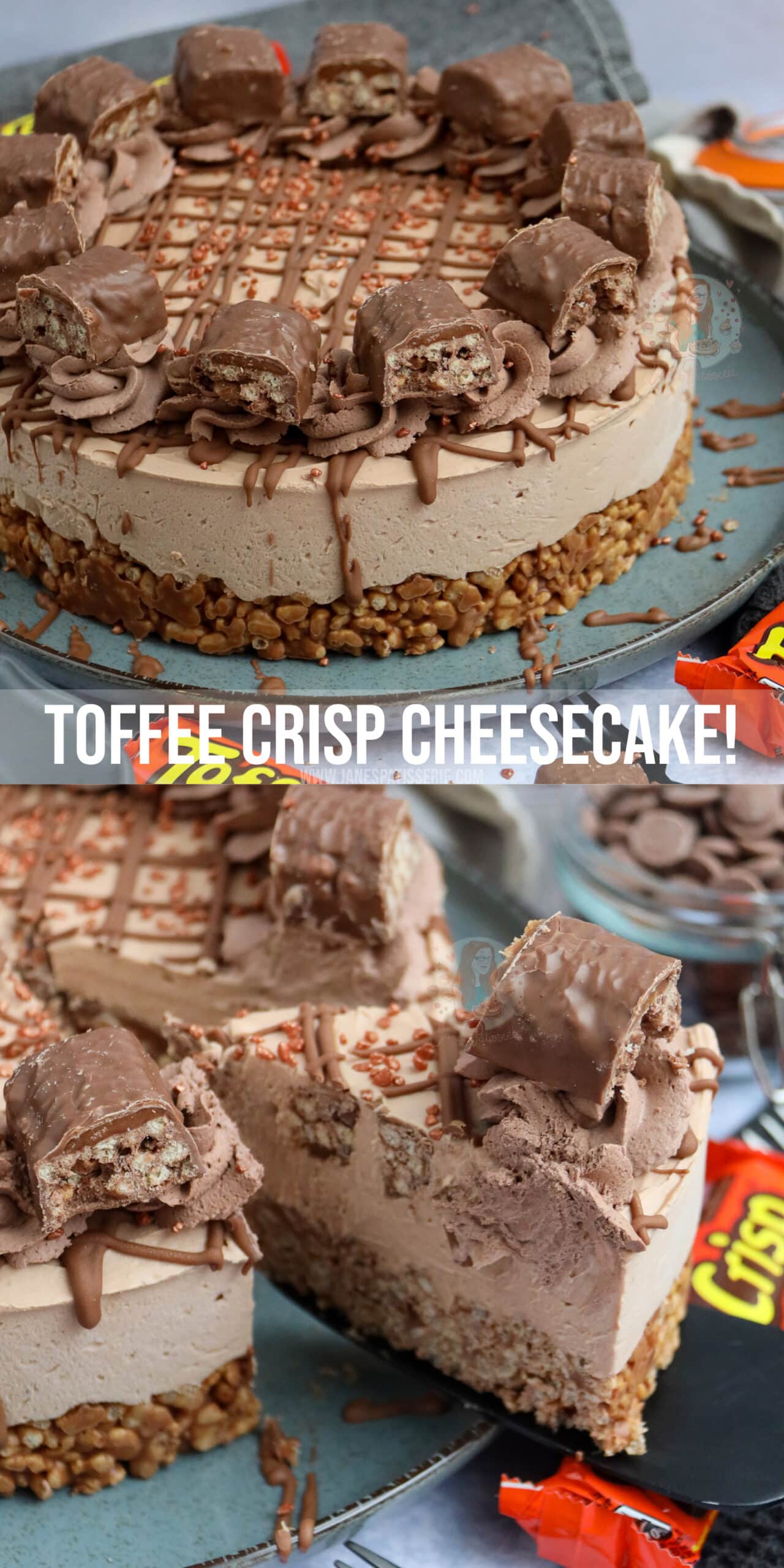 NoBake Toffee Crisp Cheesecake! Jane's Patisserie