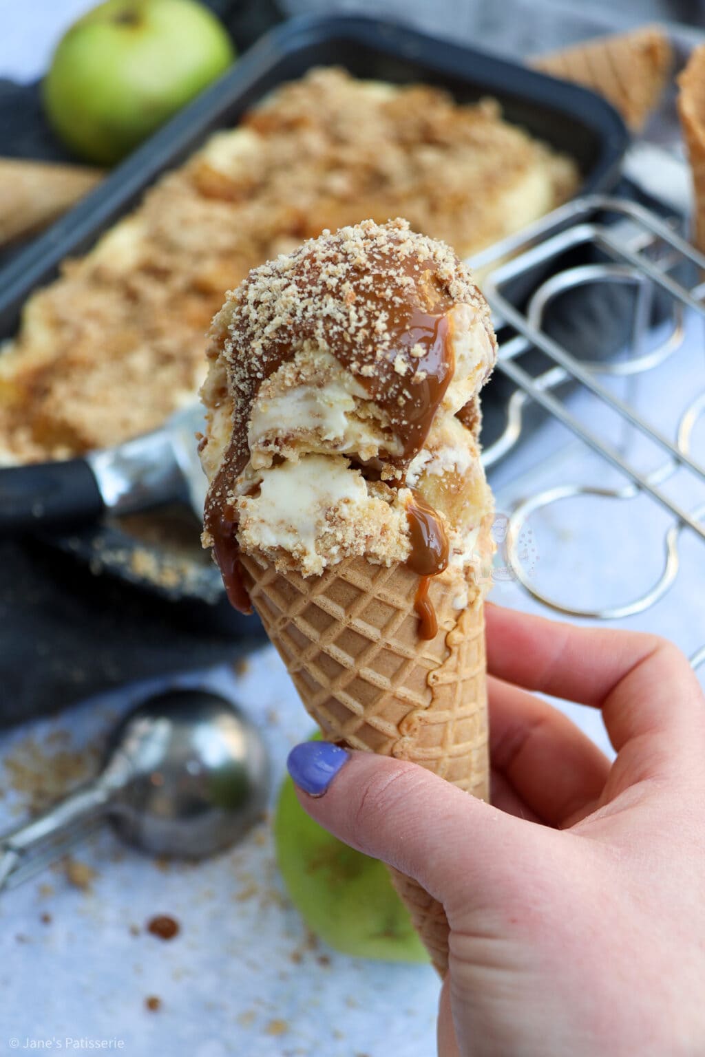 Apple Crumble Ice Cream! Jane's Patisserie