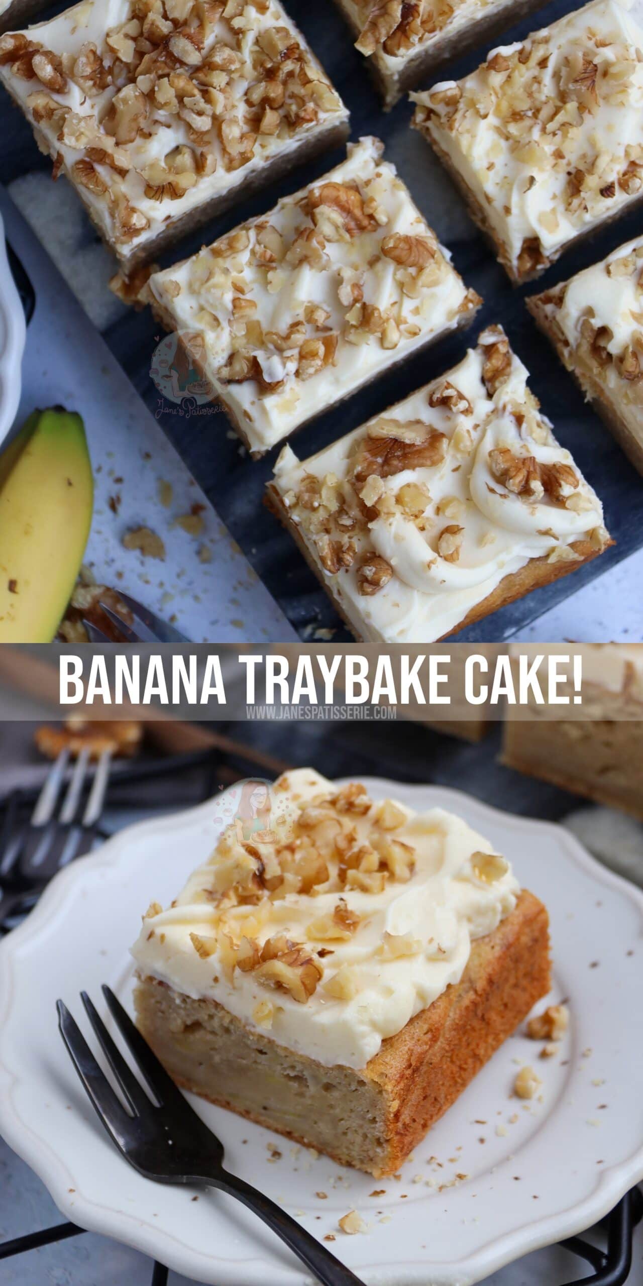 Banana Traybake Cake! Jane's Patisserie