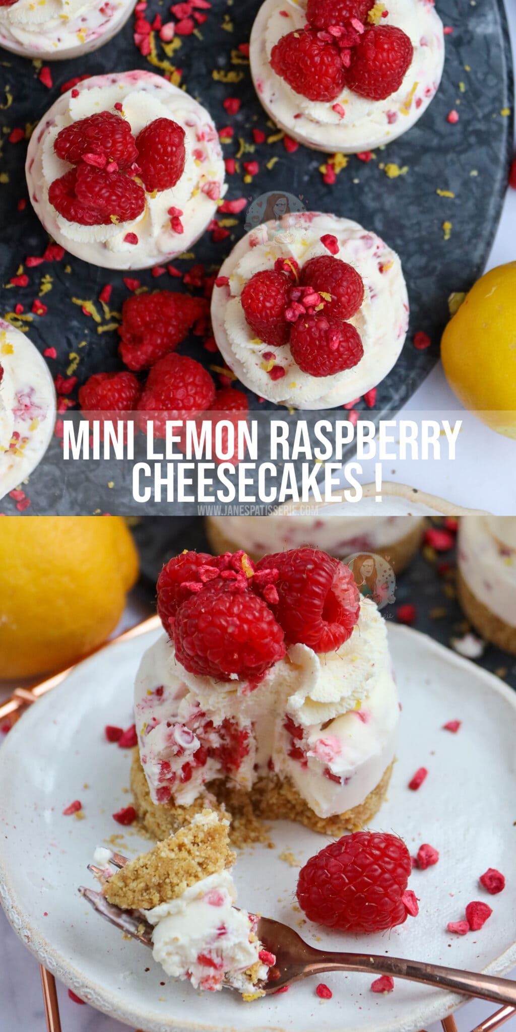 Mini Lemon & Raspberry Cheesecakes! - Jane's Patisserie