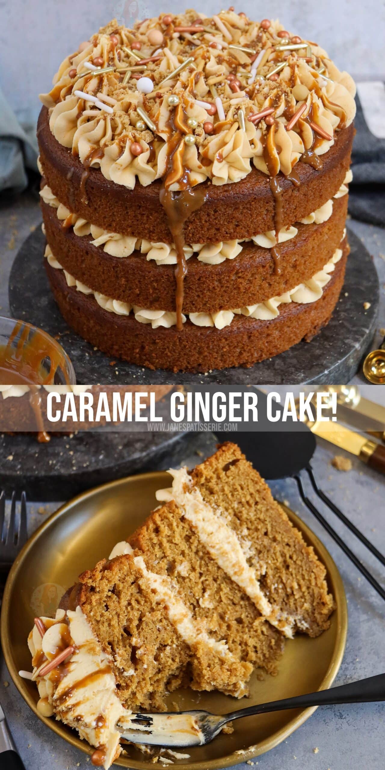 Caramel Ginger Cake! Jane's Patisserie