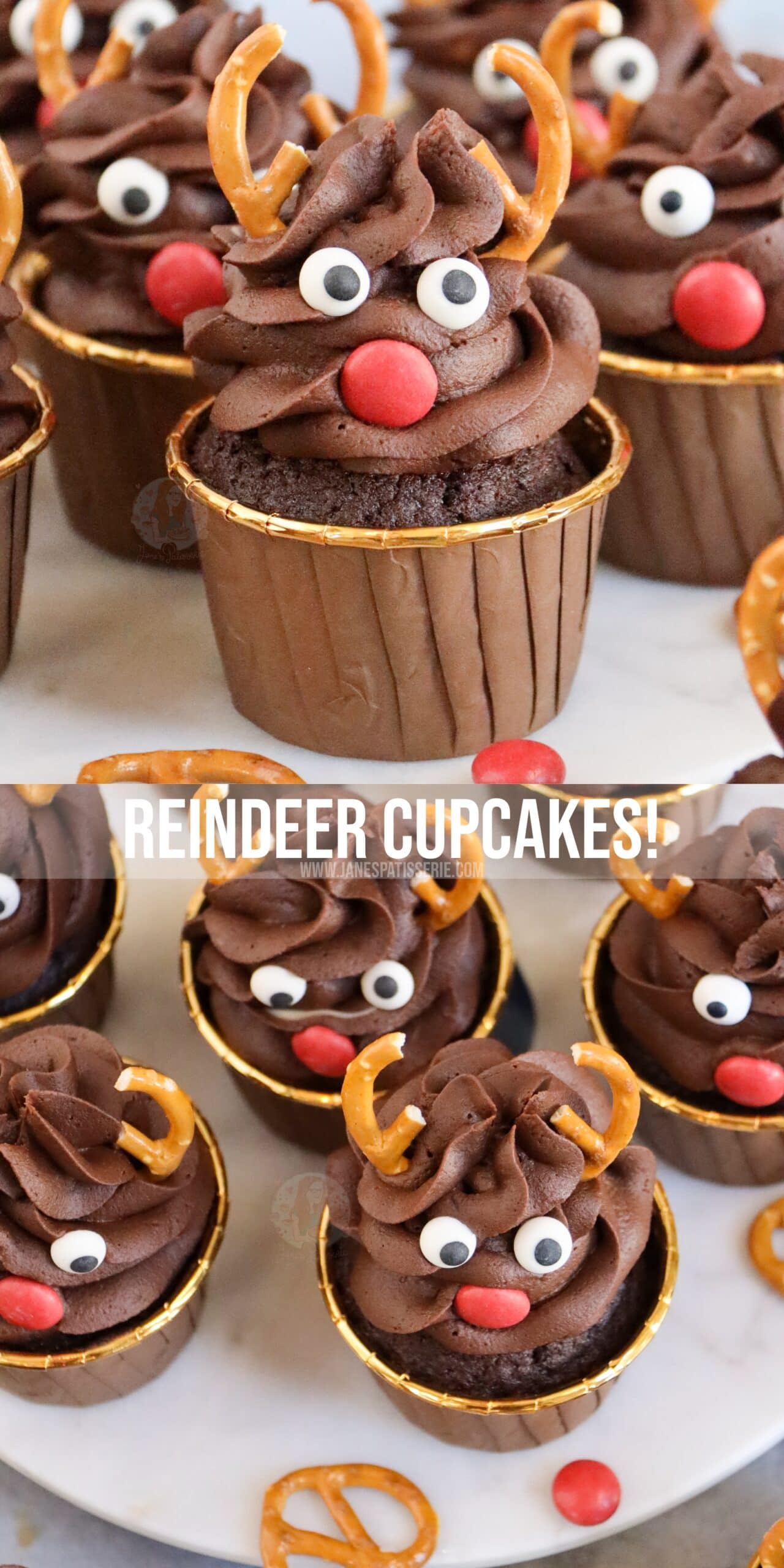 Reindeer Cupcakes - Jane's Patisserie