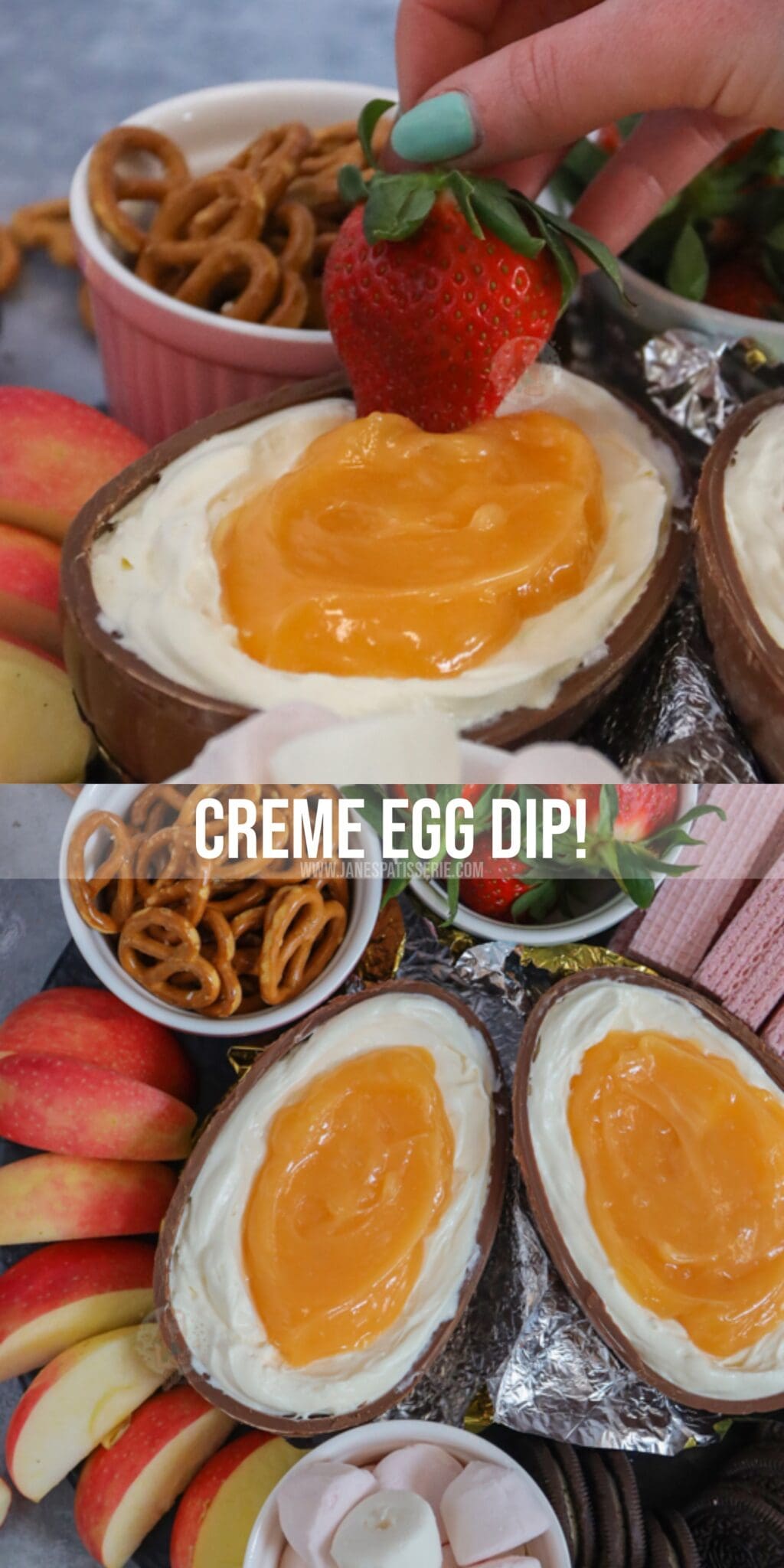 'Creme Egg' Cheesecake Dip! Jane's Patisserie