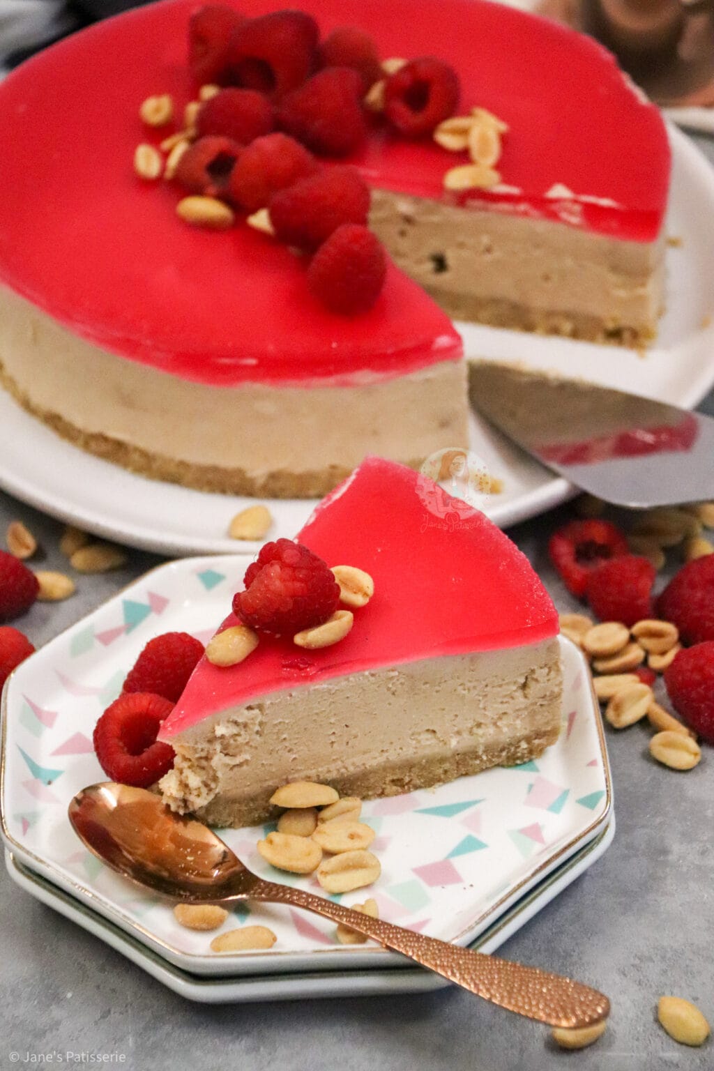 Peanut Butter Jelly Cheesecake! Jane's Patisserie