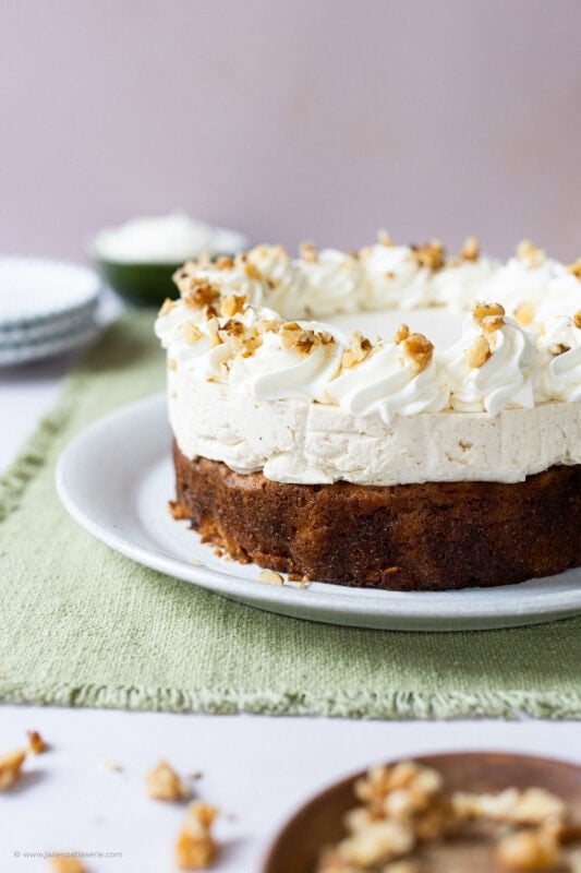 A whole carrot cake cheesecake