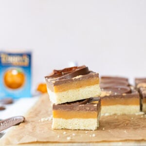 A stack of two Terry's Chocolate Orange Millionaires