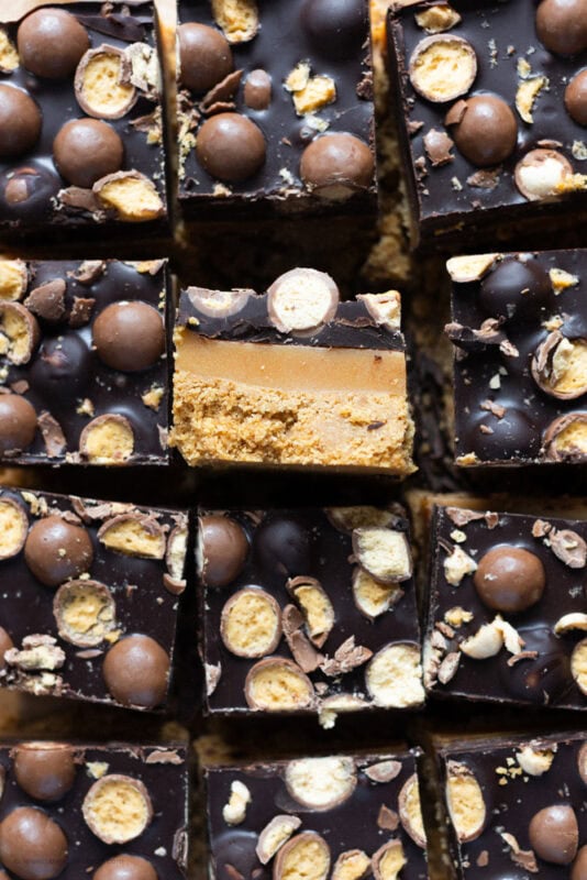 Slices of Malteser Millionaires