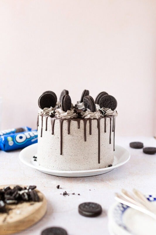 A whole Oreo Drip Cake